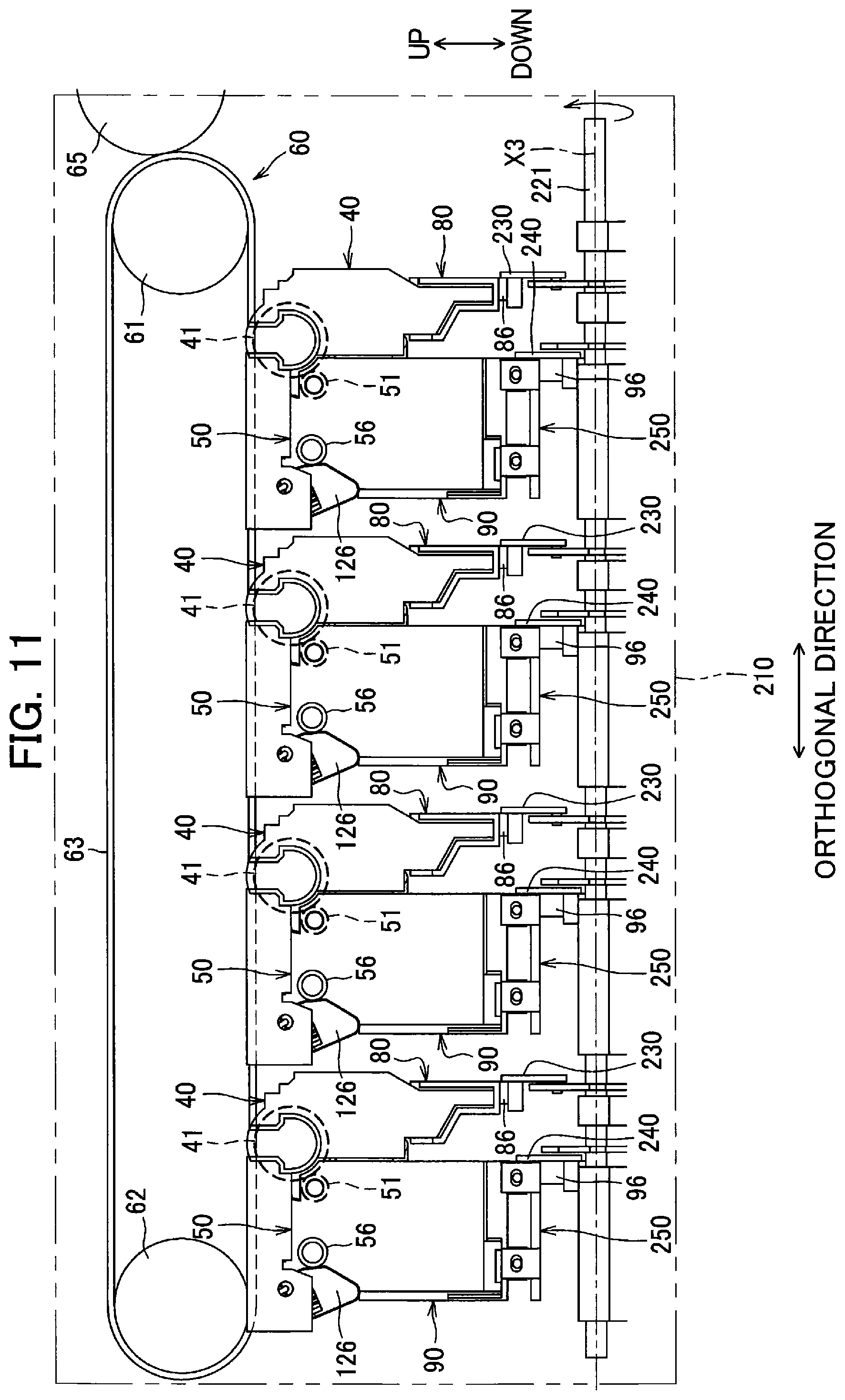 Patent US12092991 Figure 11 – Image forming apparatus including developing guide for guiding attachment and detachment of developing cartridge to and from main body housing