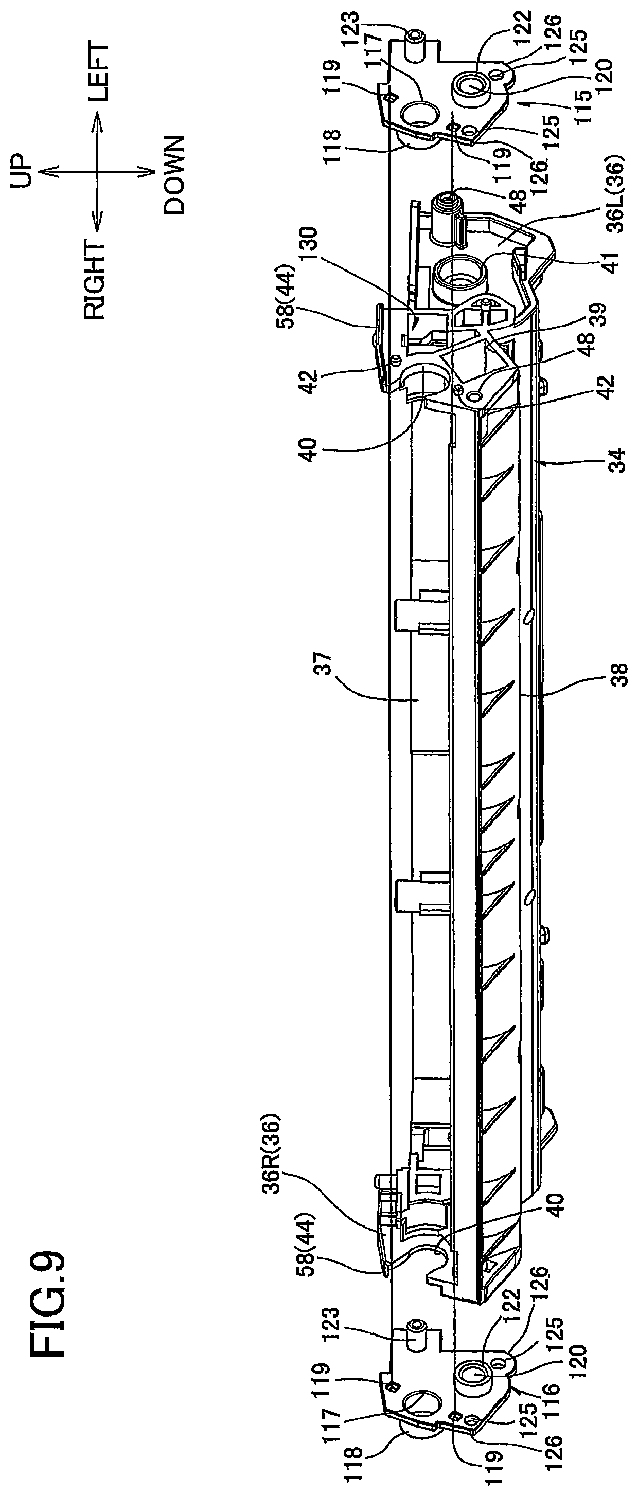 Patent US12092992 Figure 9 – Developing cartridge including developing roller and coupling
