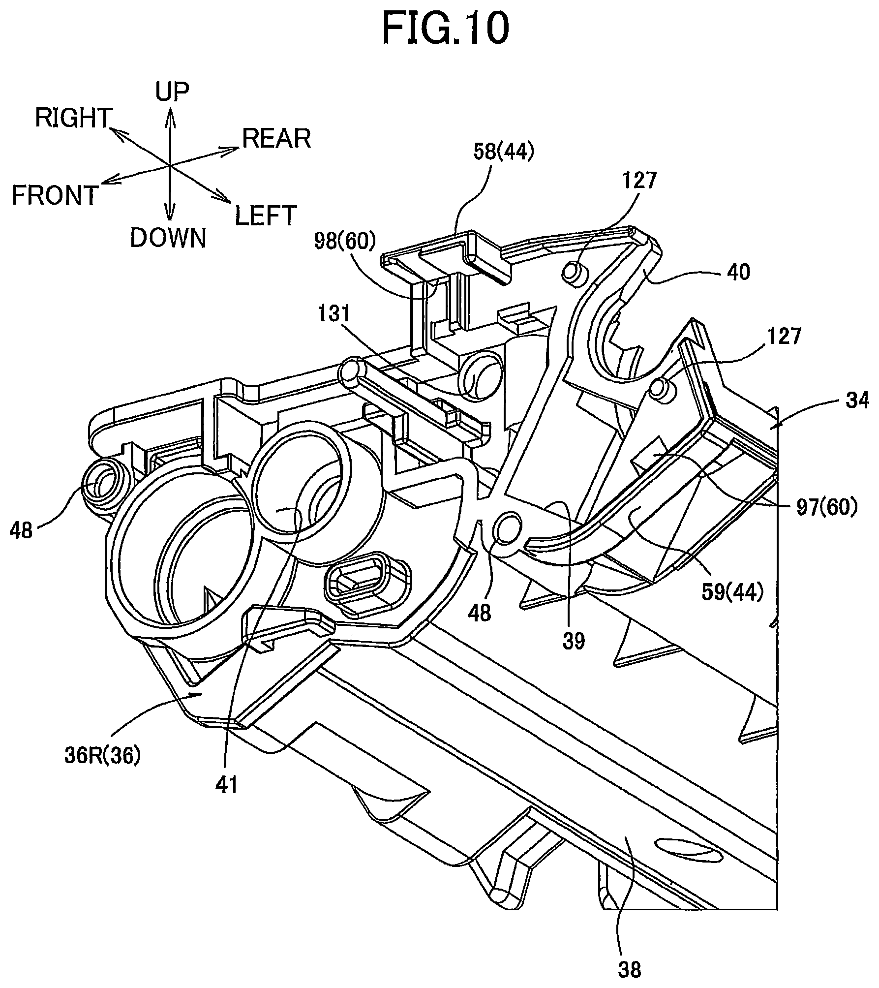 Patent US12092992 Figure 10 – Developing cartridge including developing roller and coupling