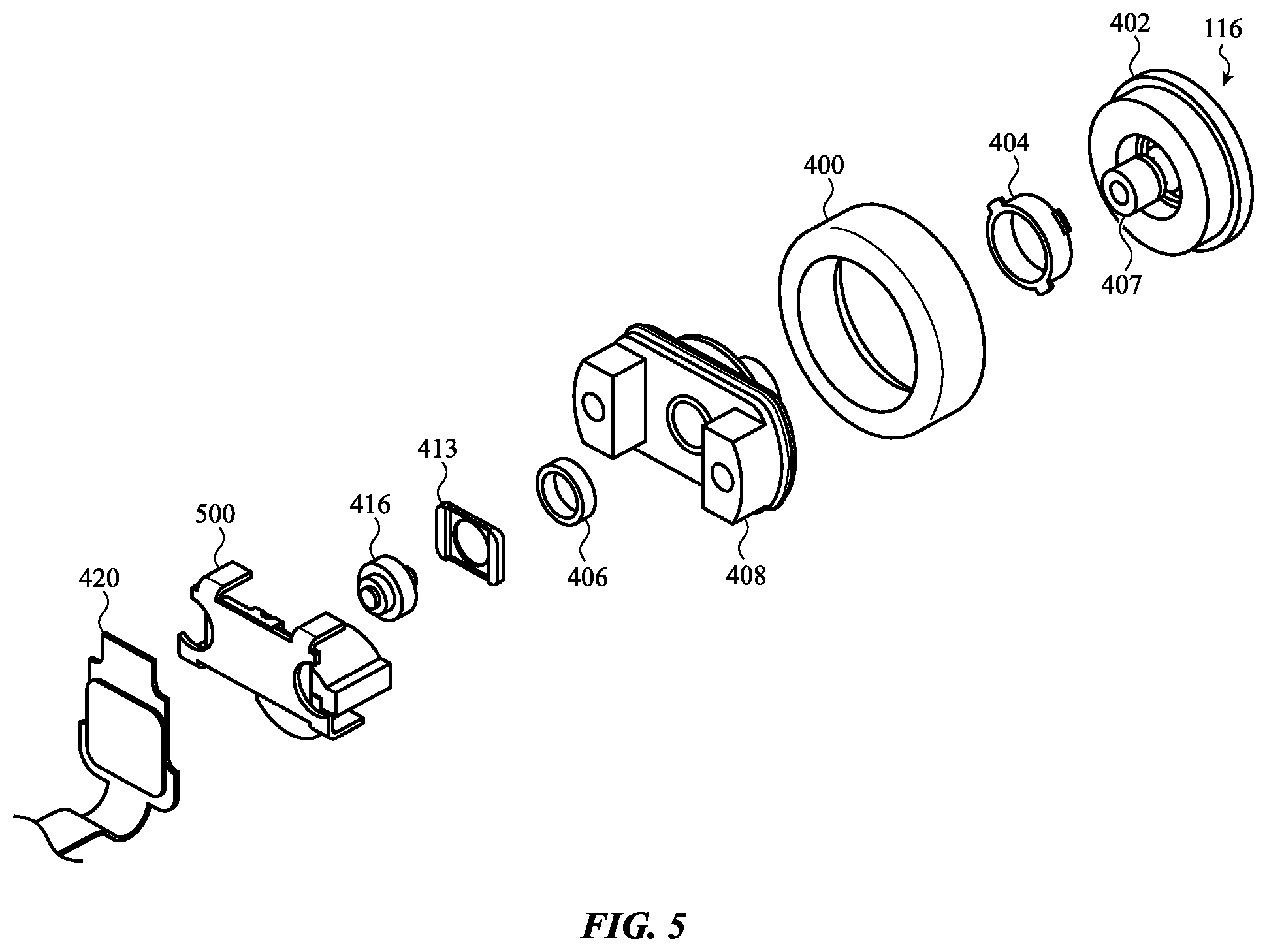 Patent US12092996 Figure 6 – Laser-based rotation sensor for a crown of an electronic watch
