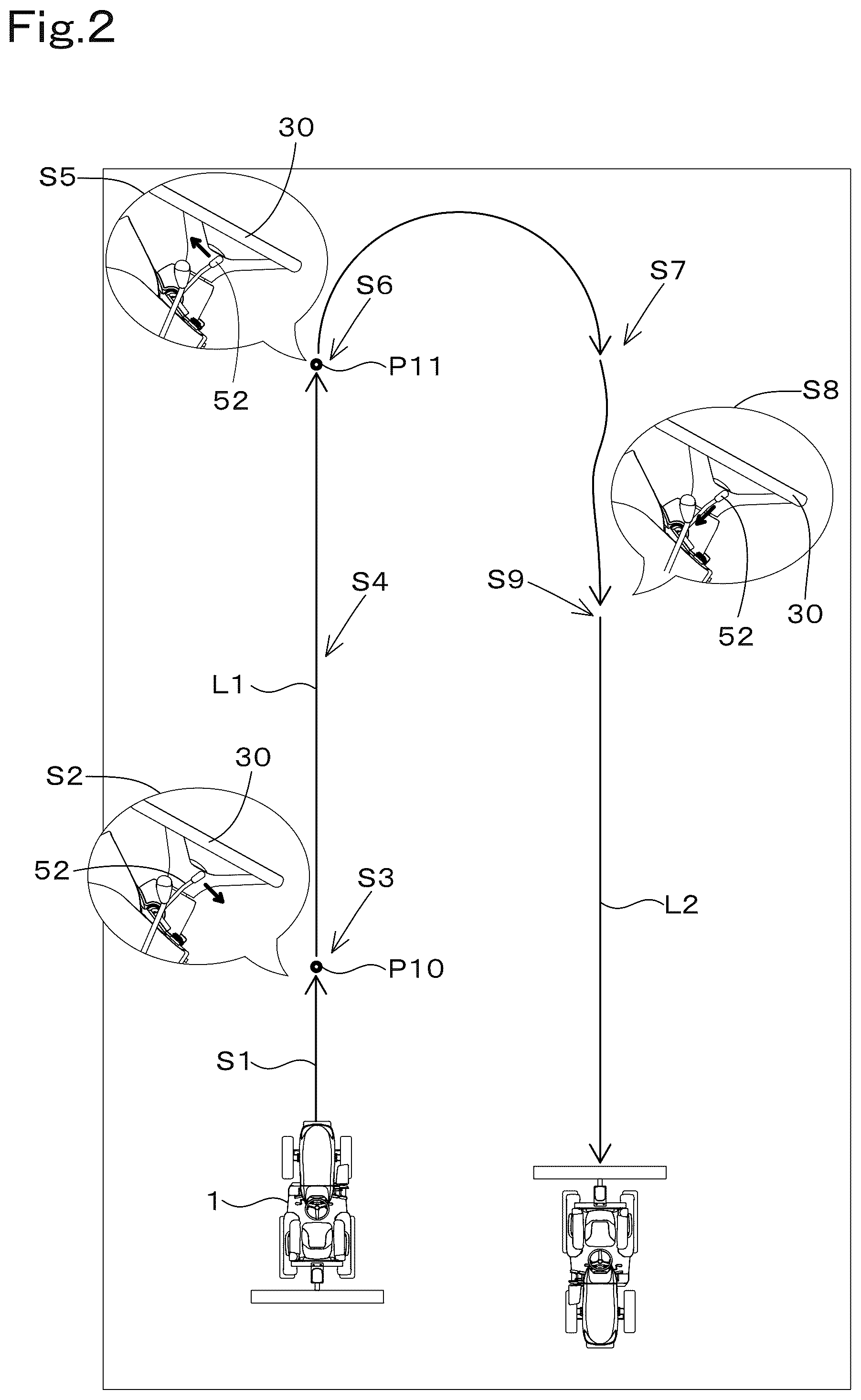 Patent US12096709 Figure 2 – Working vehicle including steering control