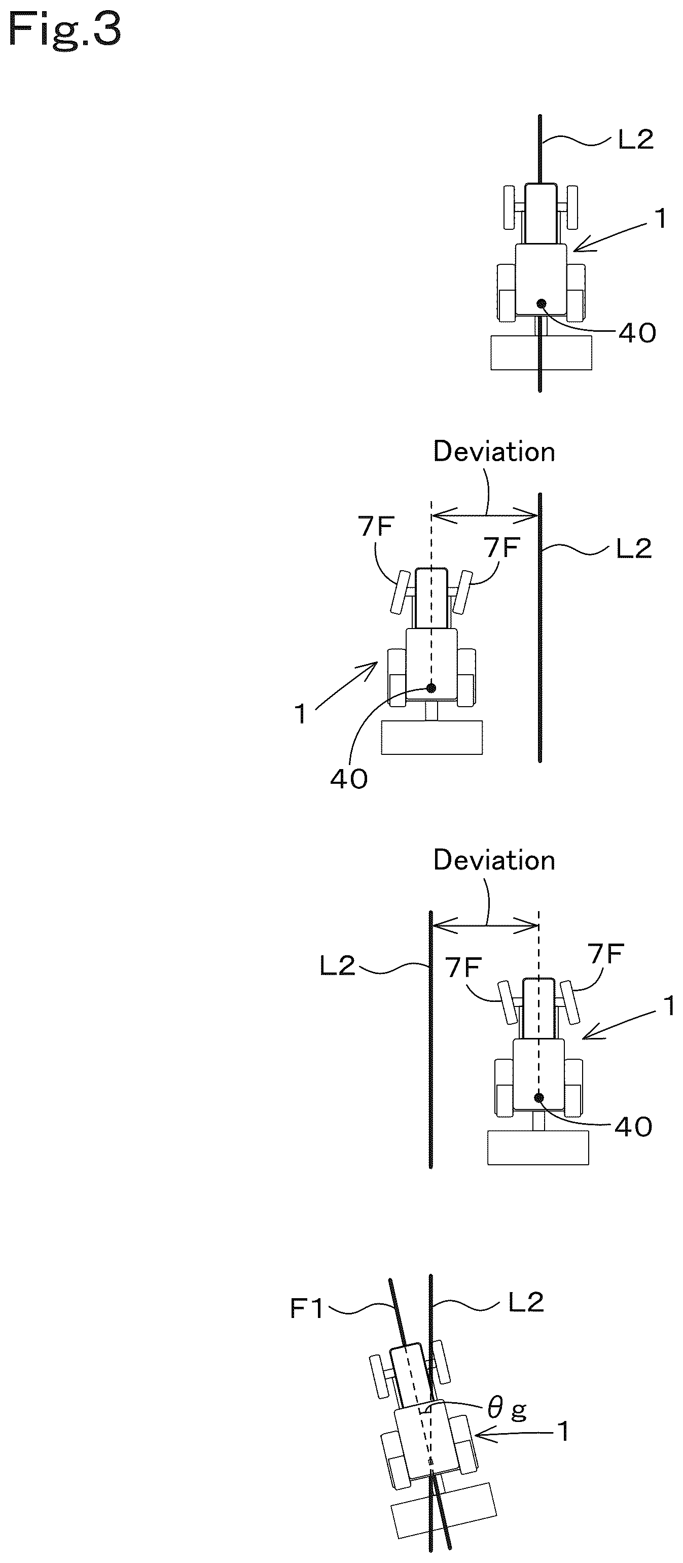 Patent US12096709 Figure 3 – Working vehicle including steering control