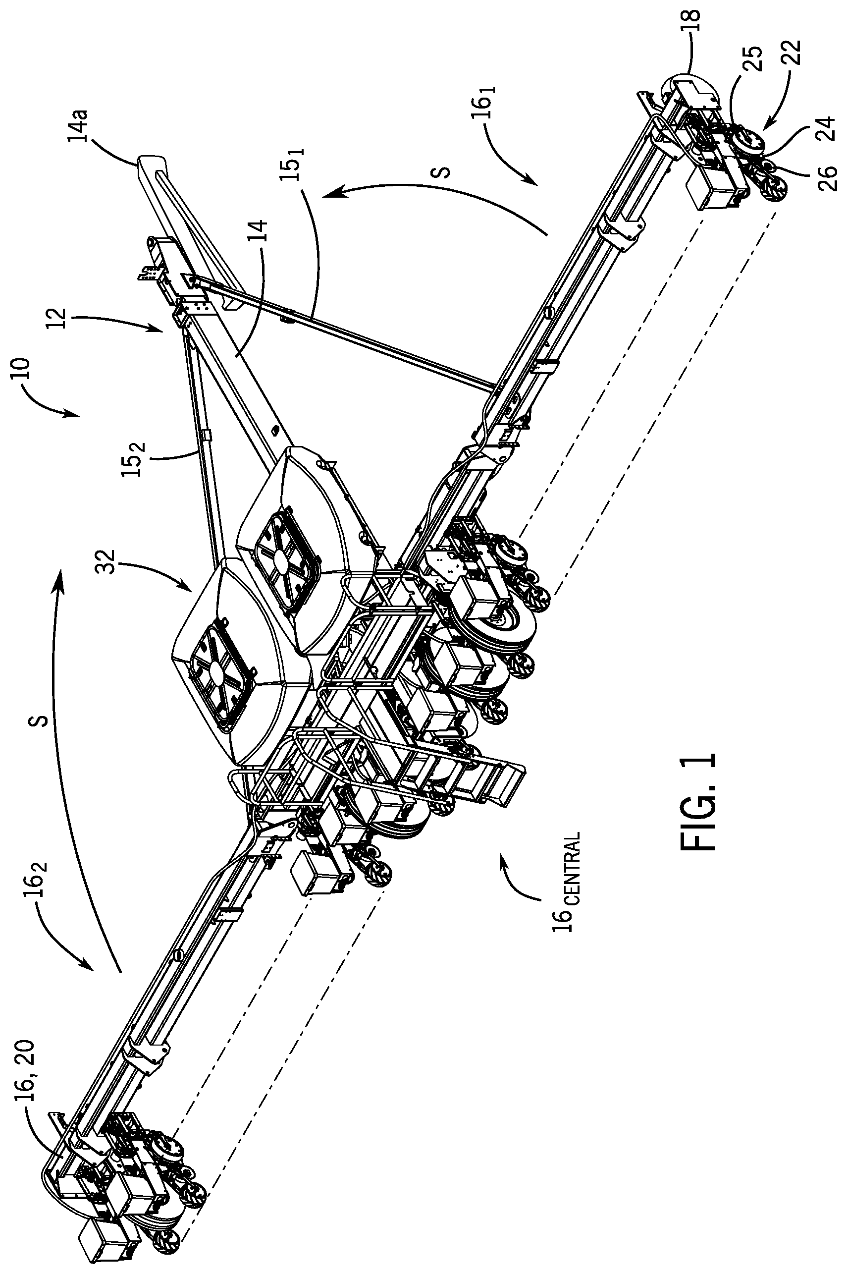 Patent US12096710 Figure 1 – Tow head for agricultural implement and agricultural implement