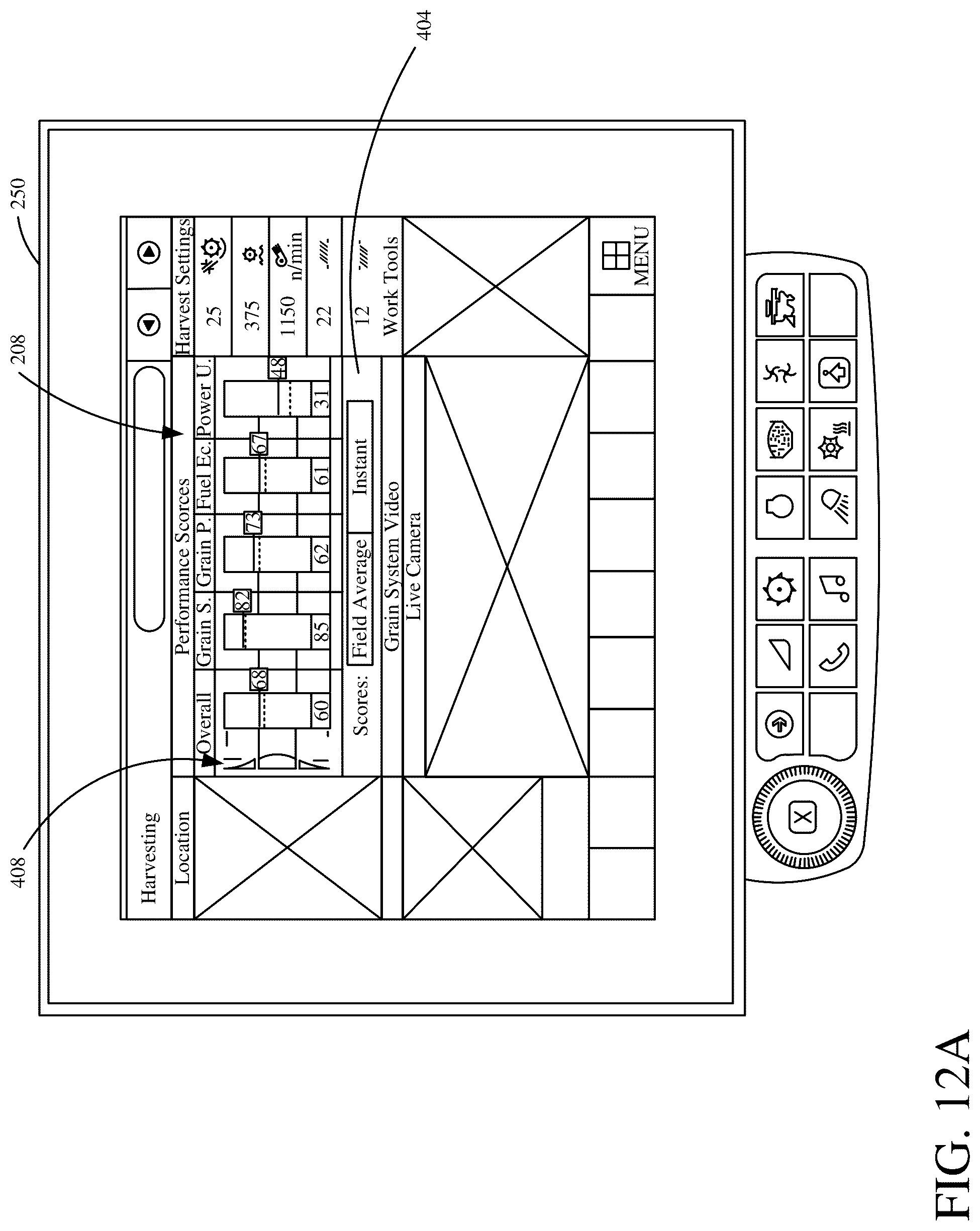 Patent US12096716 Figure 15 – Combine harvester control interface for operator and/or remote user