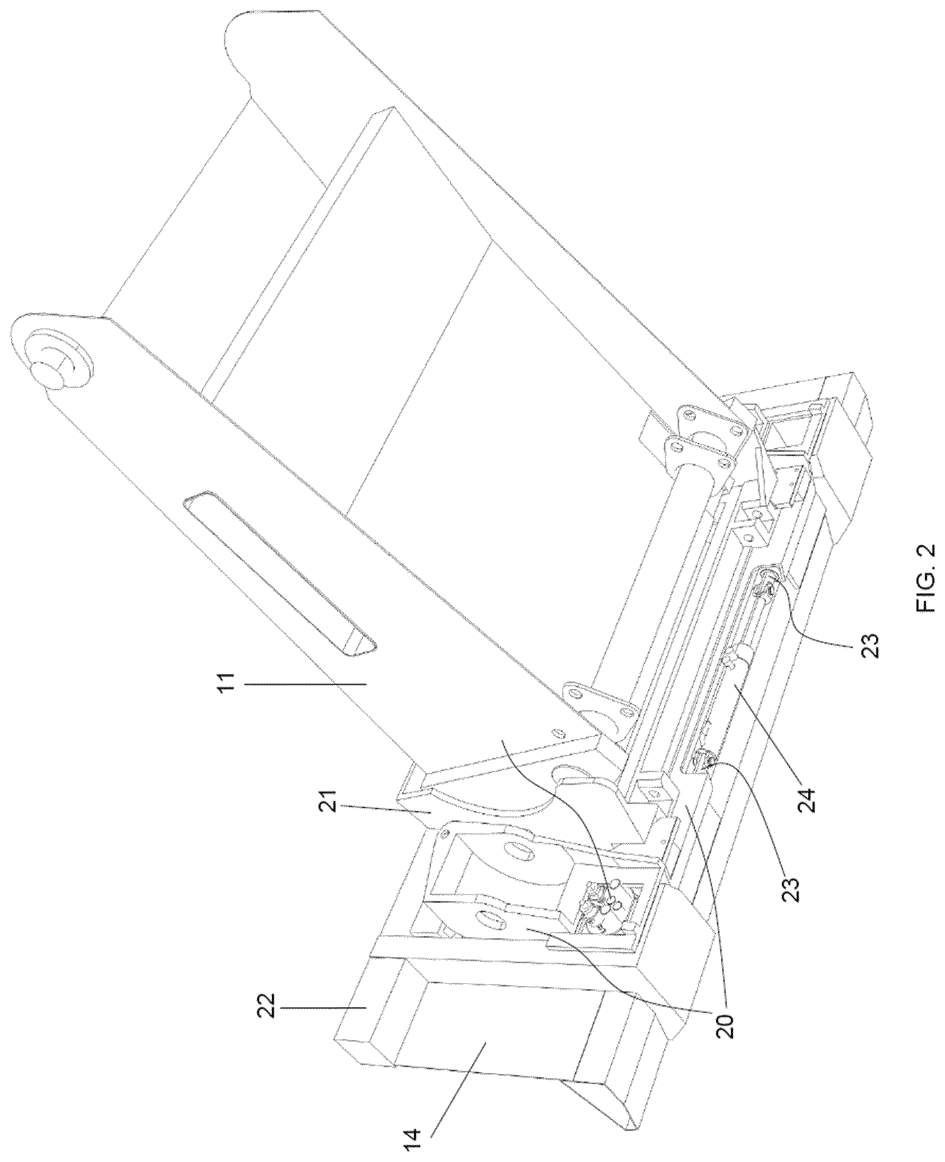 Patent US12096719 Figure 2 – Header securing mechanism for a combine harvester