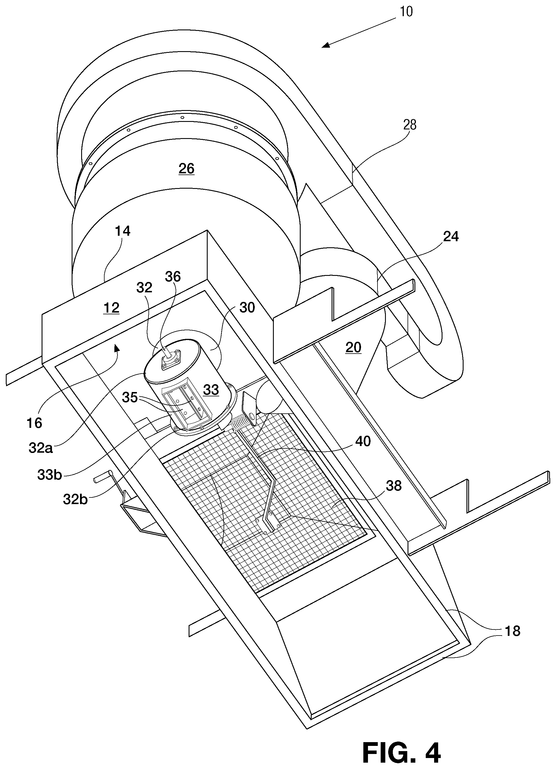 Patent US12096721 Figure 4 – Crop dust separation system