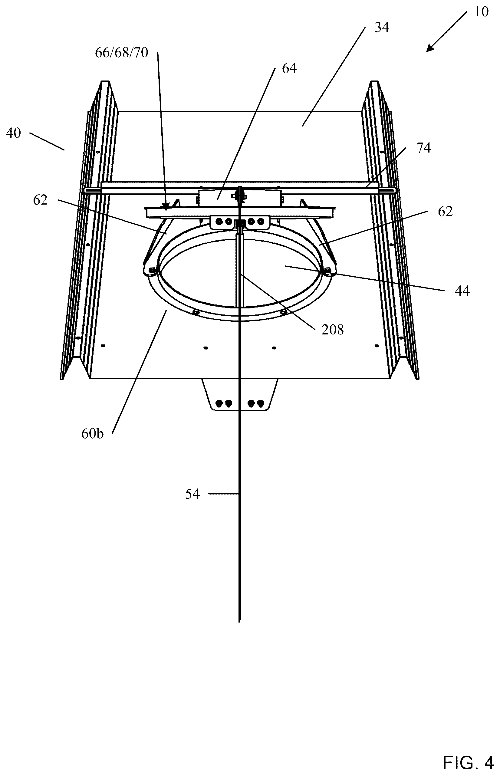 Patent US12096723 Figure 4 – Self-opening airtight roof vent system for grain storage devices