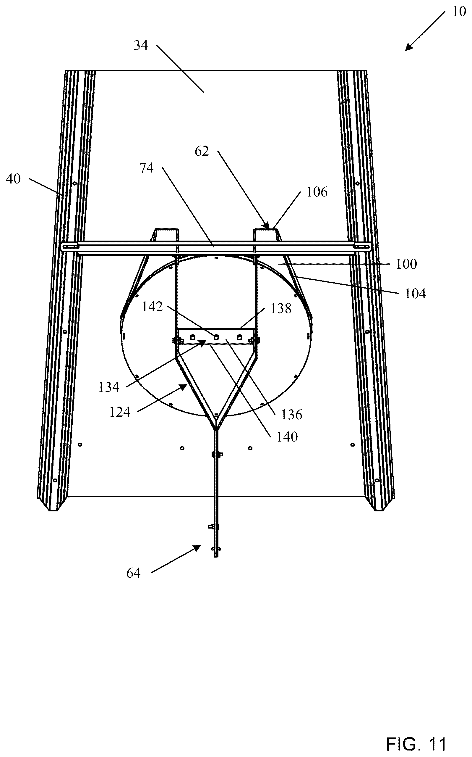 Patent US12096723 Figure 11 – Self-opening airtight roof vent system for grain storage devices