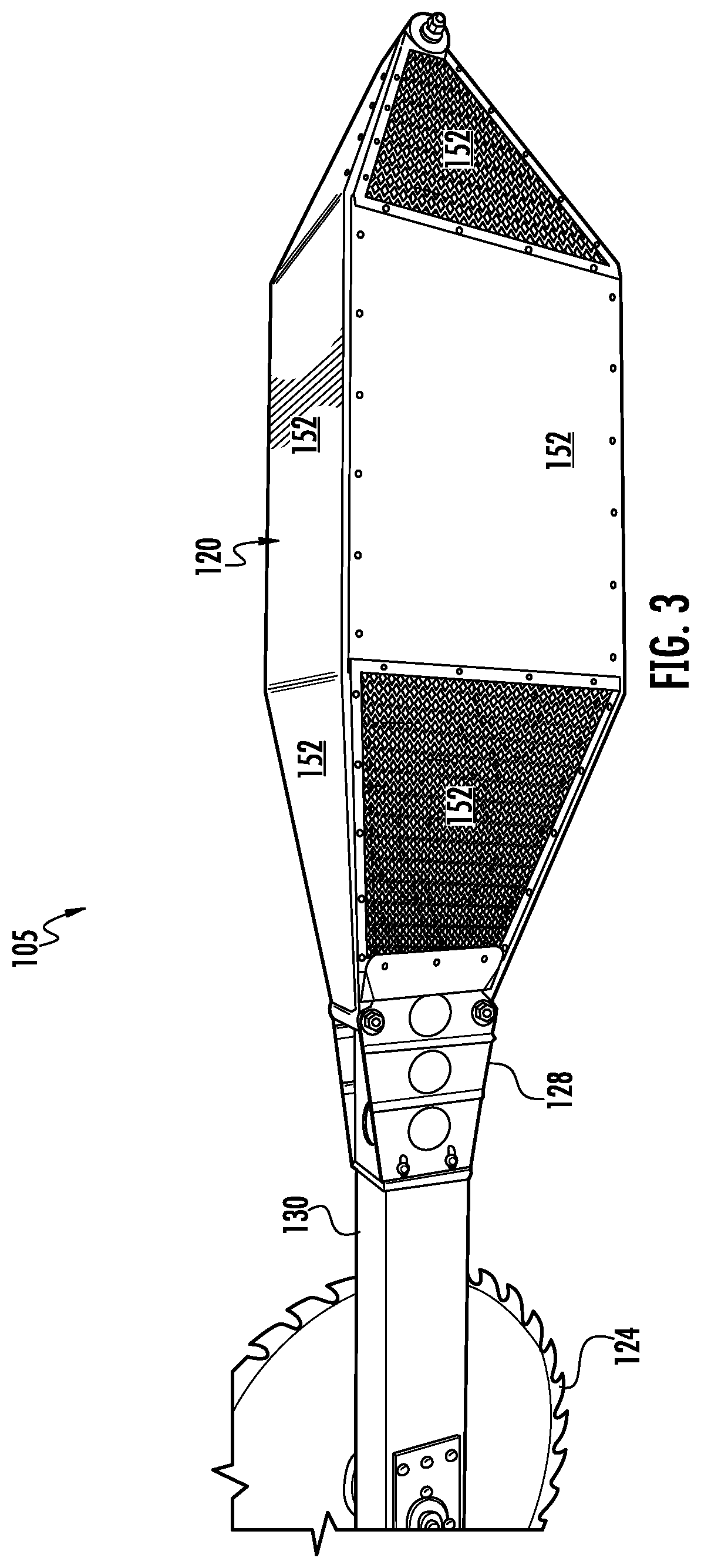Patent US12096724 Figure 3 – Aerial tree trimming system and method including electric-powered aerial saw apparatus