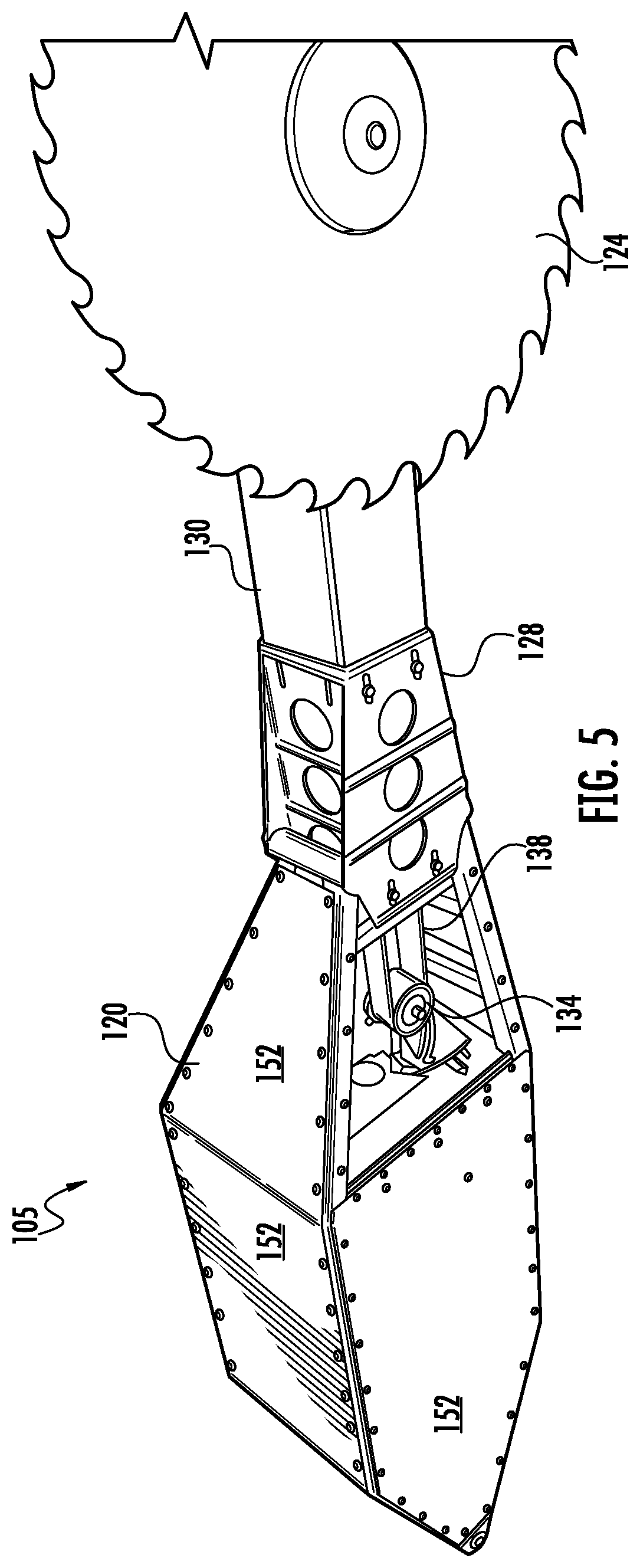 Patent US12096724 Figure 5 – Aerial tree trimming system and method including electric-powered aerial saw apparatus
