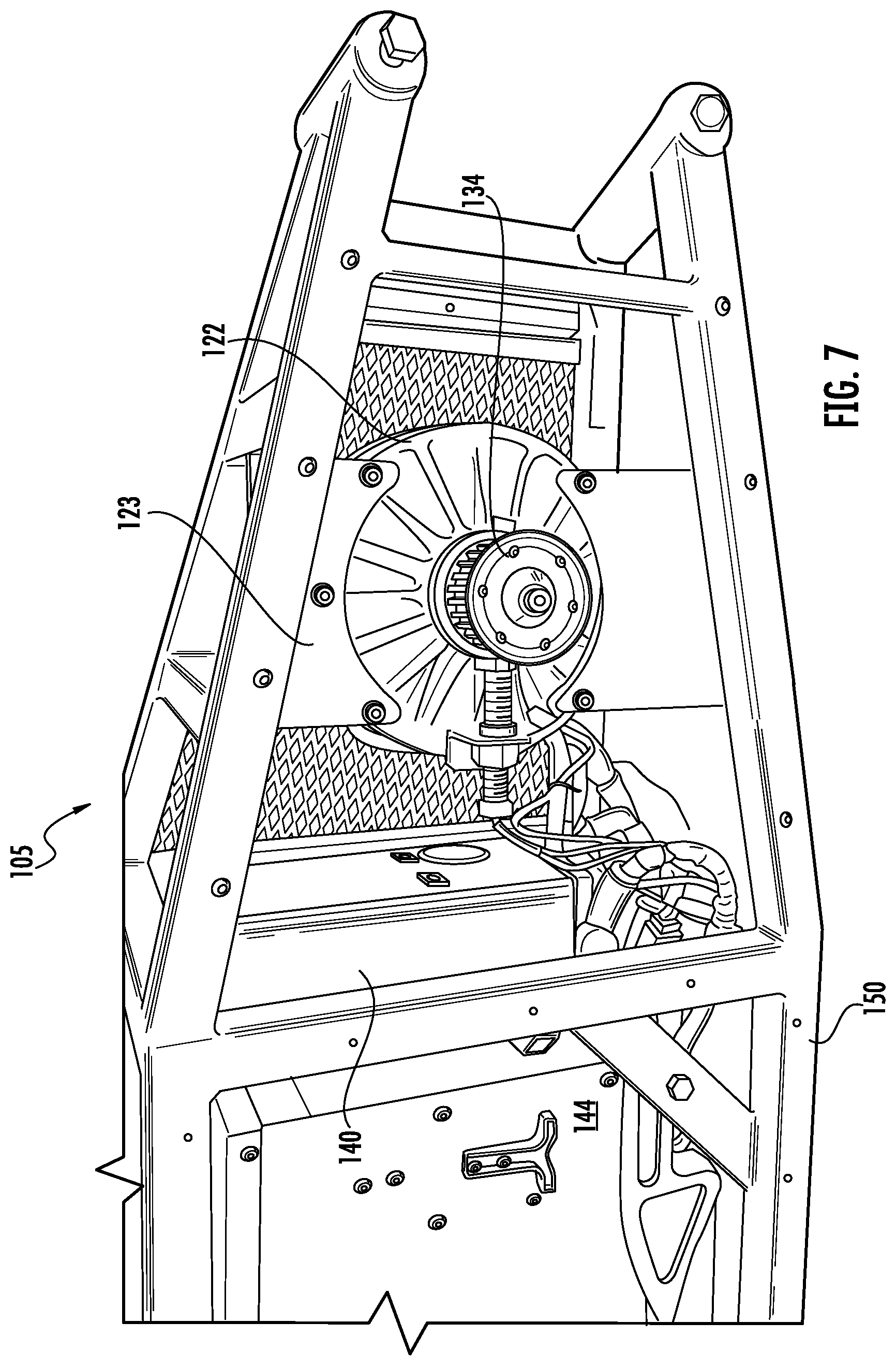 Patent US12096724 Figure 7 – Aerial tree trimming system and method including electric-powered aerial saw apparatus