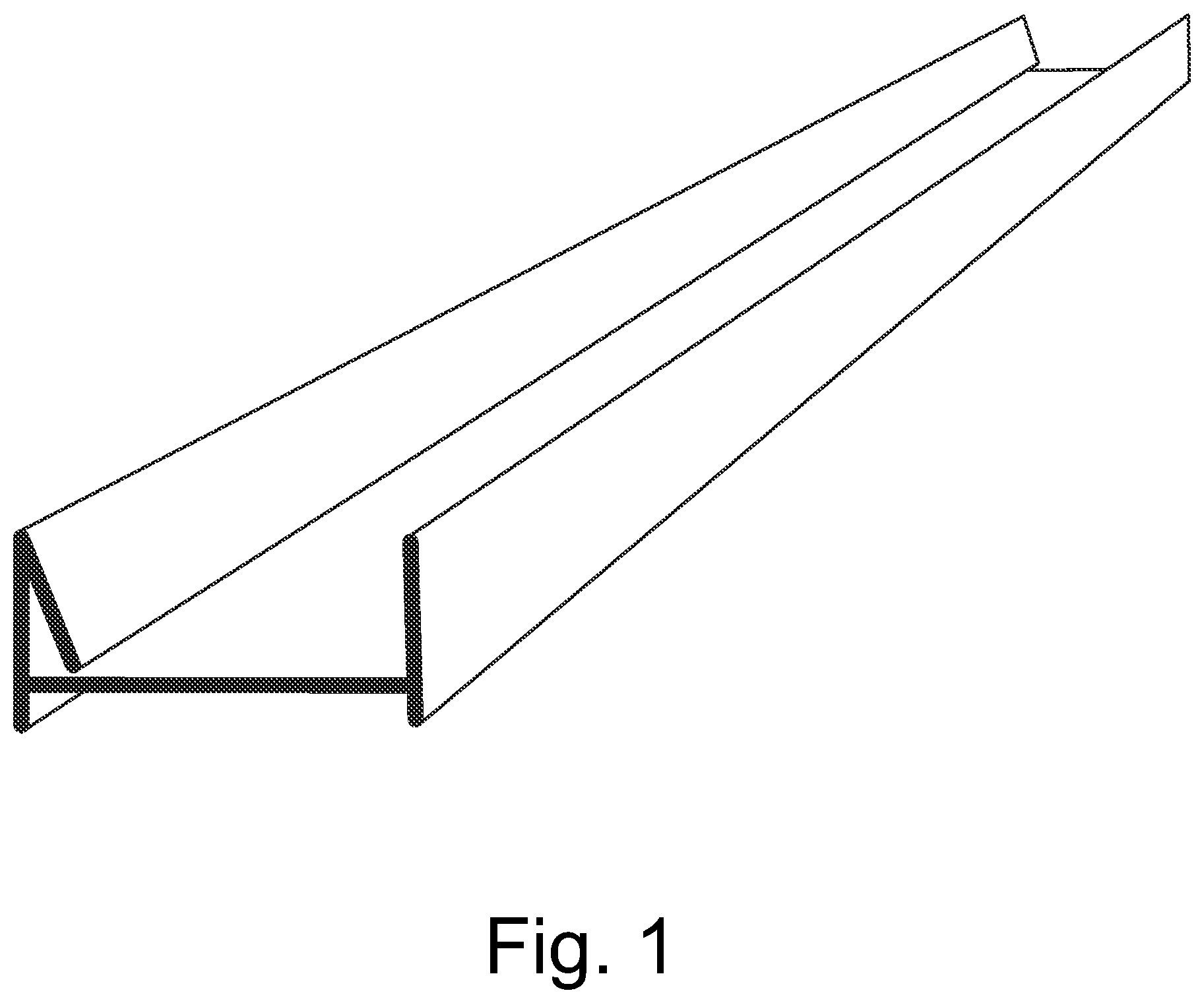 Patent US12096732 Figure 1 – Open-top gutter