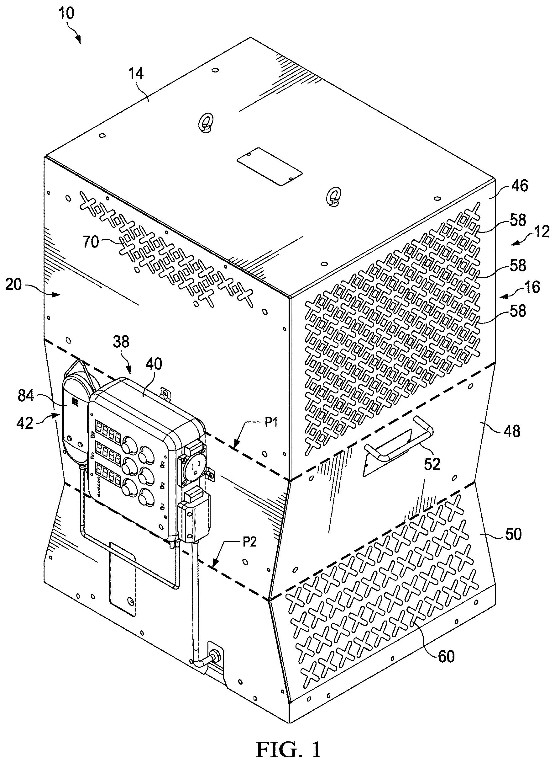 Patent US12096734 Figure 1 – Heater for an indoor grow facility