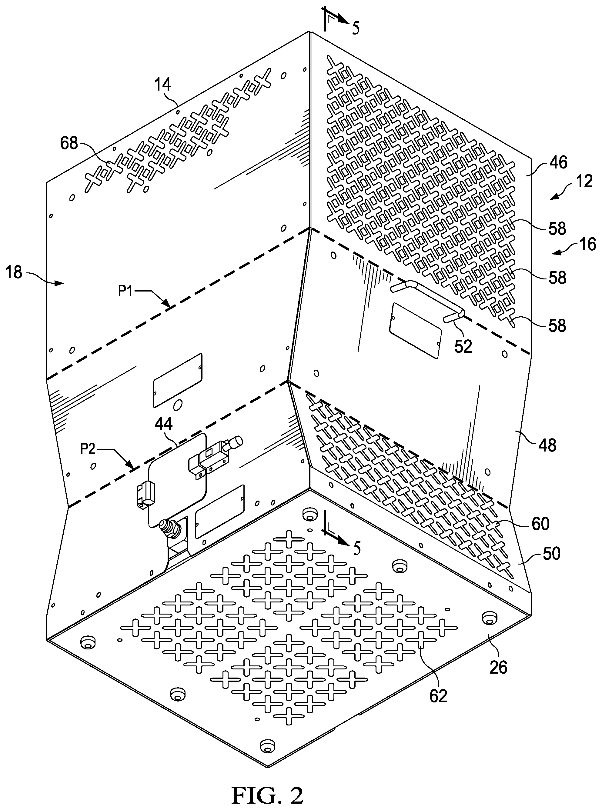 Patent US12096734 Figure 2 – Heater for an indoor grow facility
