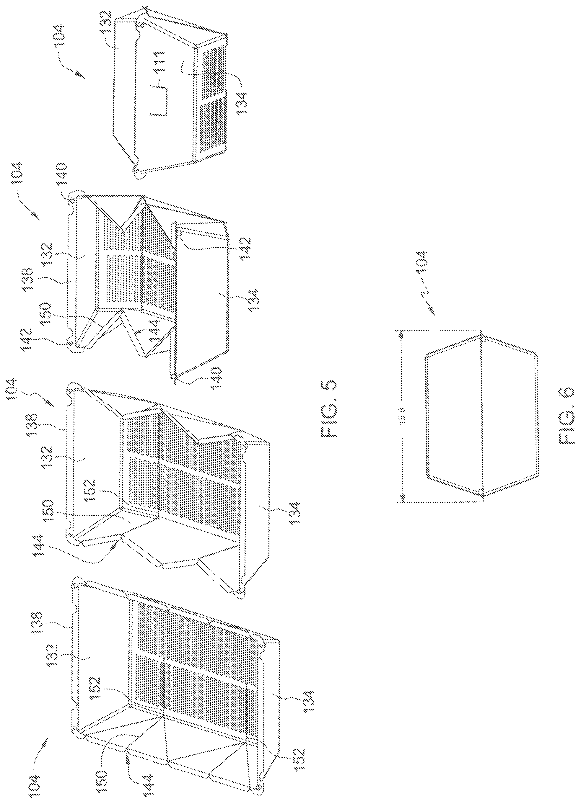 Patent US12096744 Figure 6 – Disposable kitty litter box
