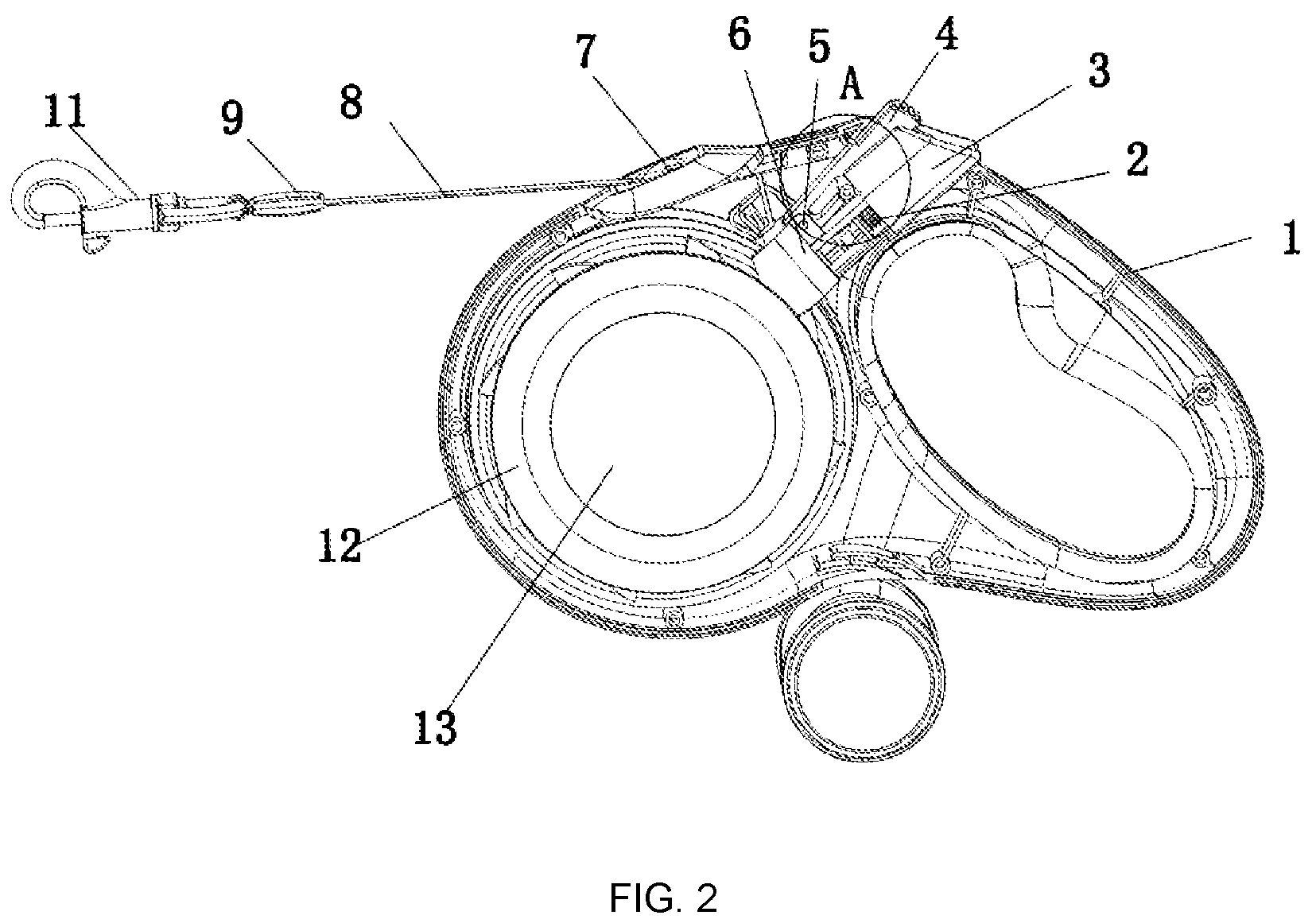 Patent US12096751 Figure 2 – Pet pulling piece with replaceable patterned panel on both sides