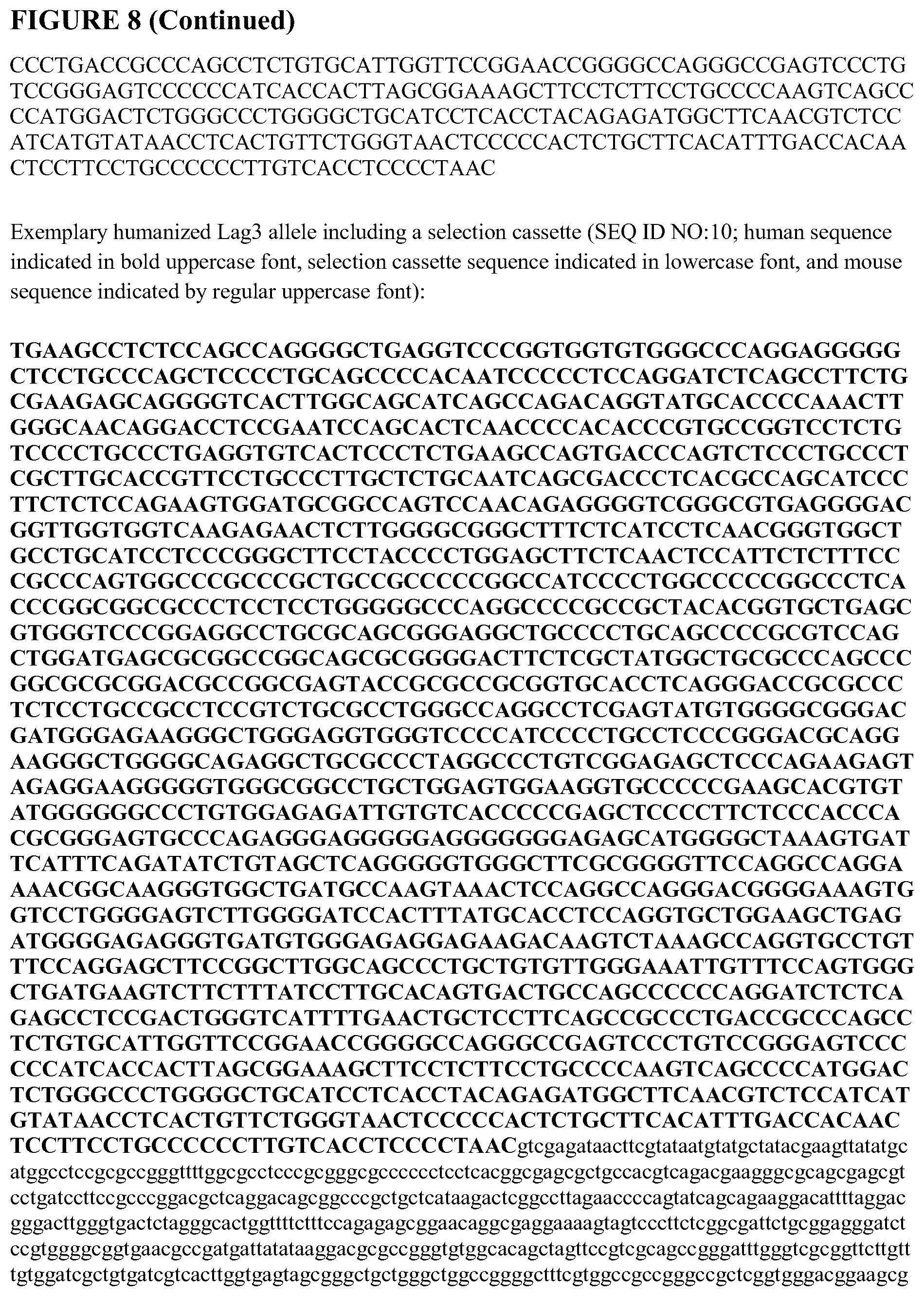 Patent US12096754 Figure 14 – Non-human animals having a humanized lymphocyte-activation gene 3