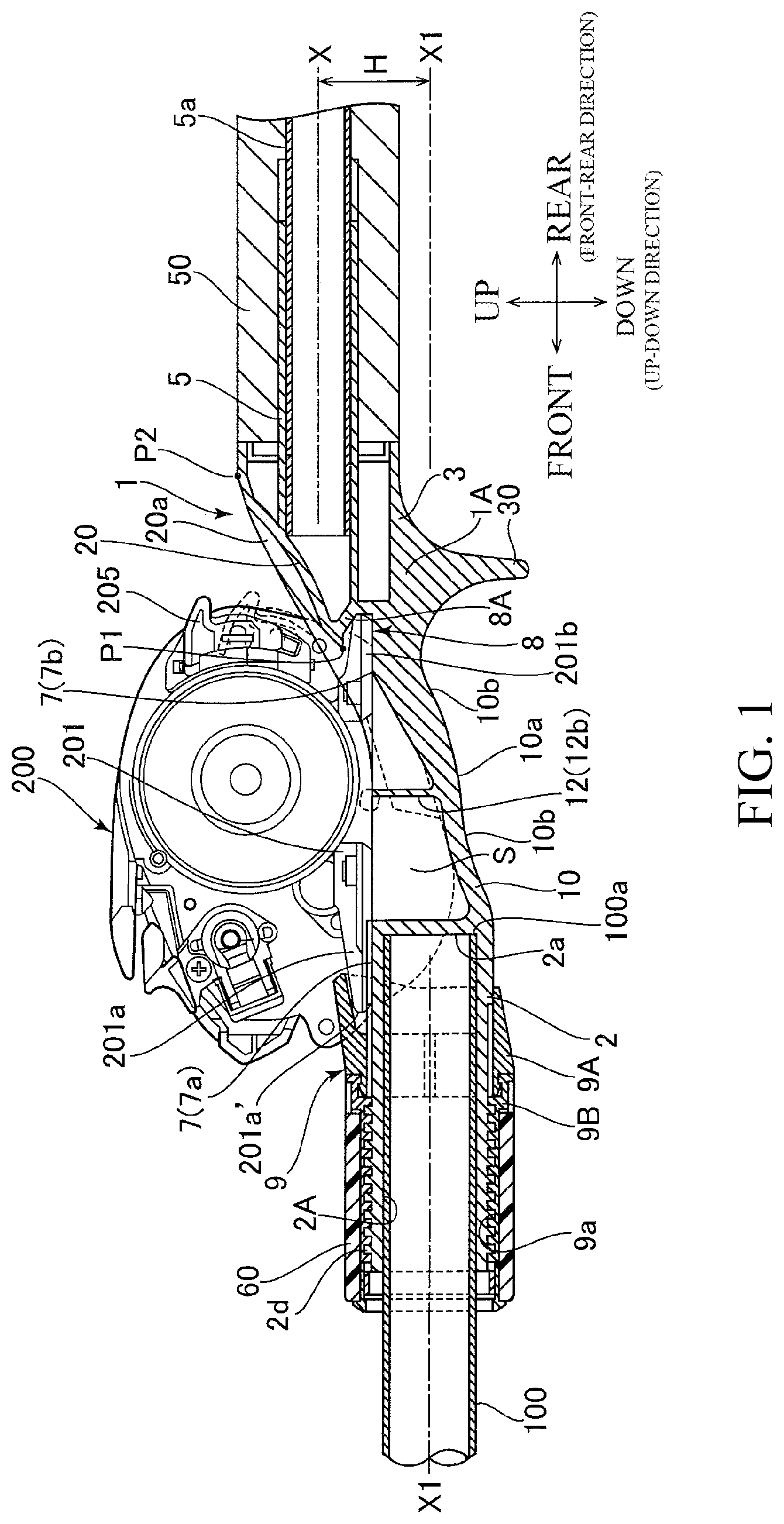 Patent US12096756 Figure 1 – Reel seat