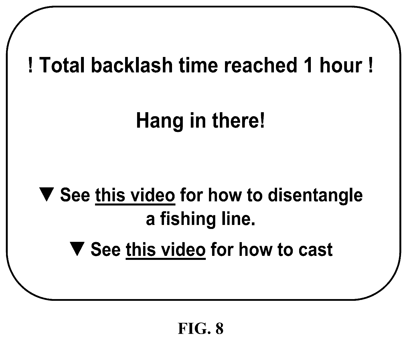 Patent US12096757 Figure 8 – Fishing reel and backlash correction status determination device