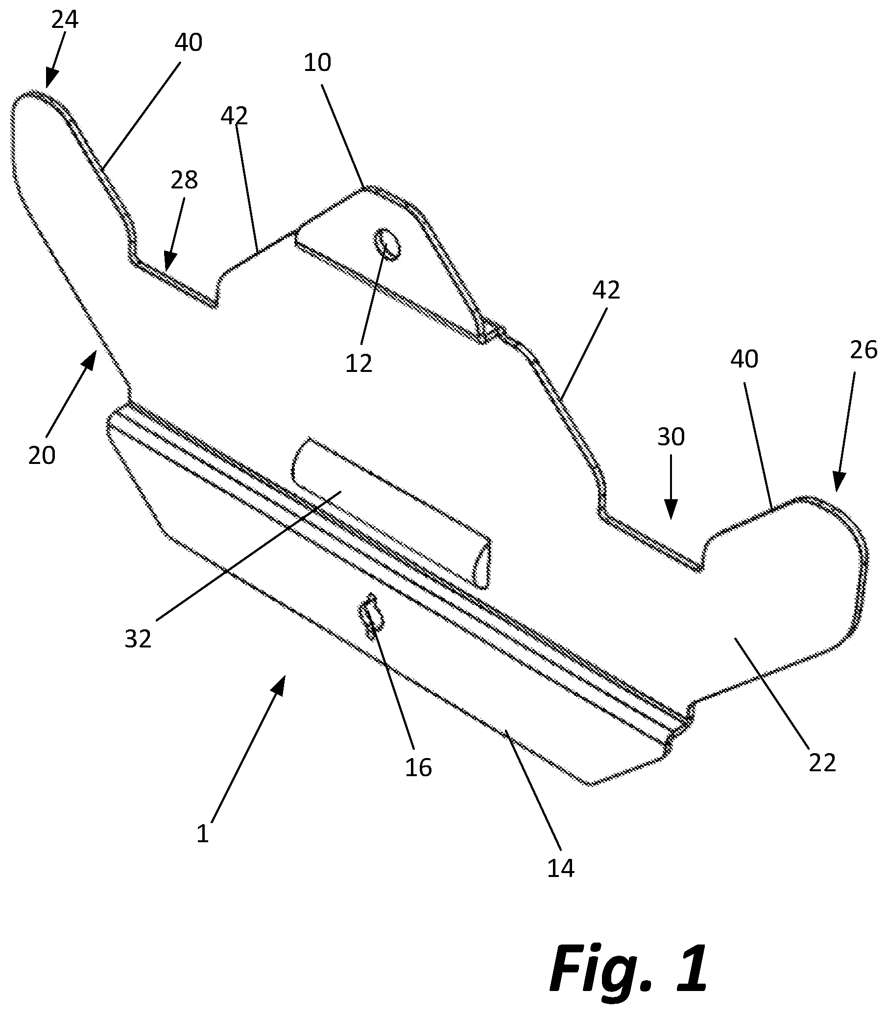 Patent US12096758 Figure 1 – Insect trap installation and leveling bracket and method
