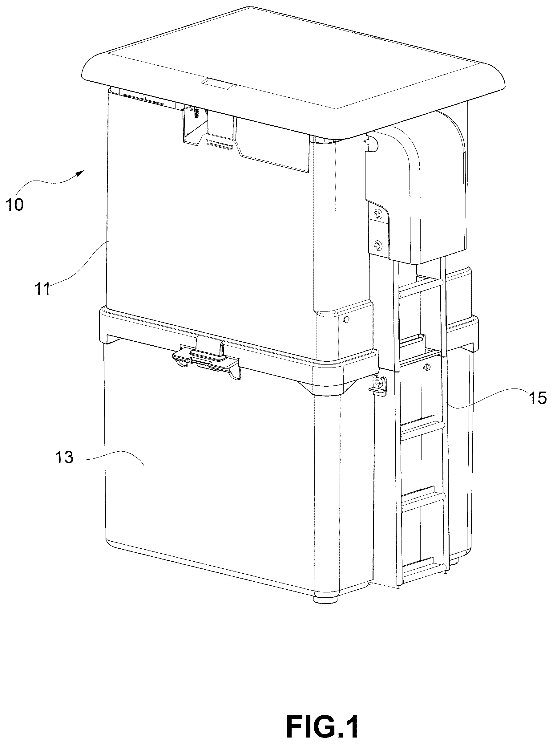 Patent US12096762 Figure 1 – Apparatus for the capture and electrocution of pest animals