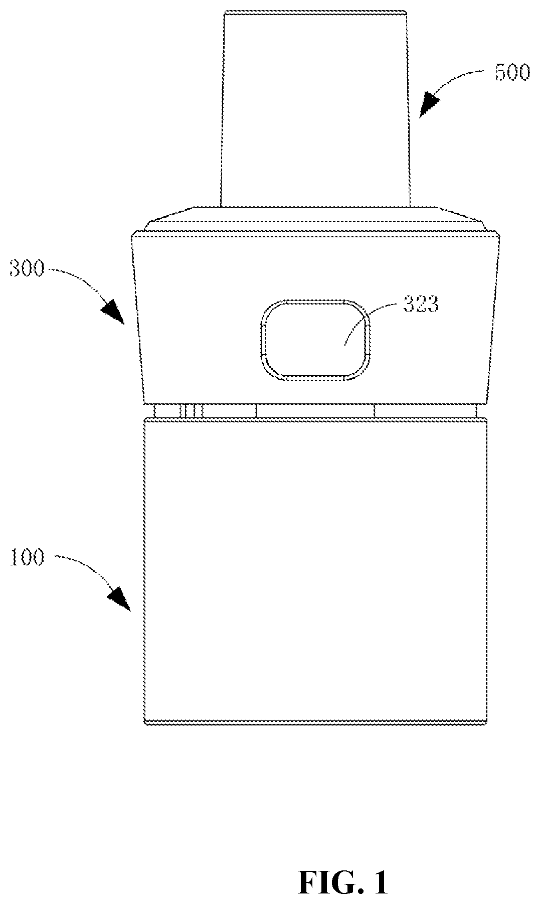 Patent US12096791 Figure 1 – Atomizing device and electronic cigarette