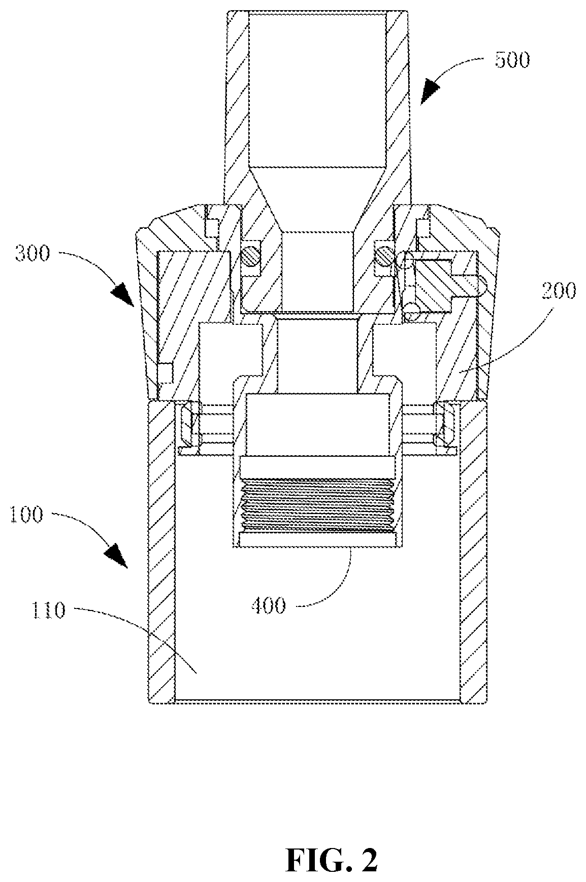 Patent US12096791 Figure 2 – Atomizing device and electronic cigarette