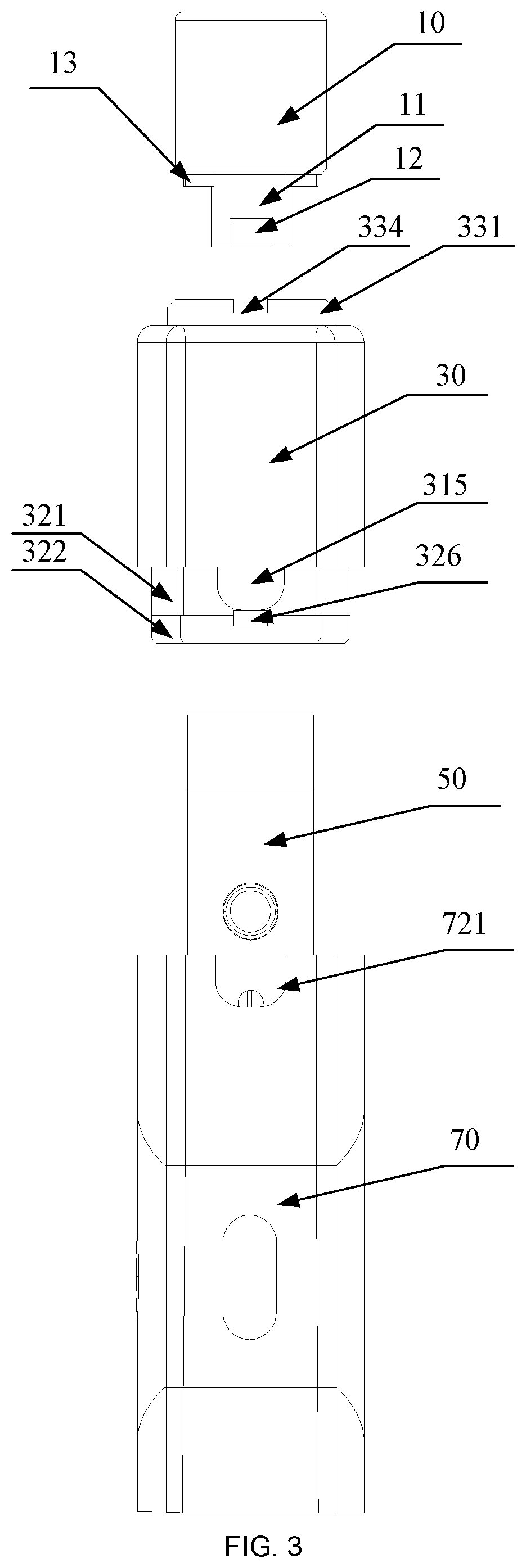 Patent US12096792 Figure 3 – Detachable aerosol-generating article