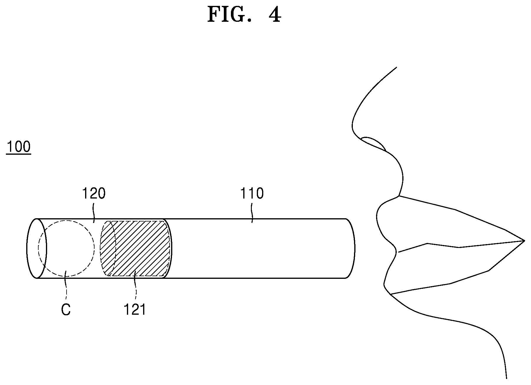 Patent US12096793 Figure 4 – Aerosol generating article comprising triple capsule and aerosol generating system using the same