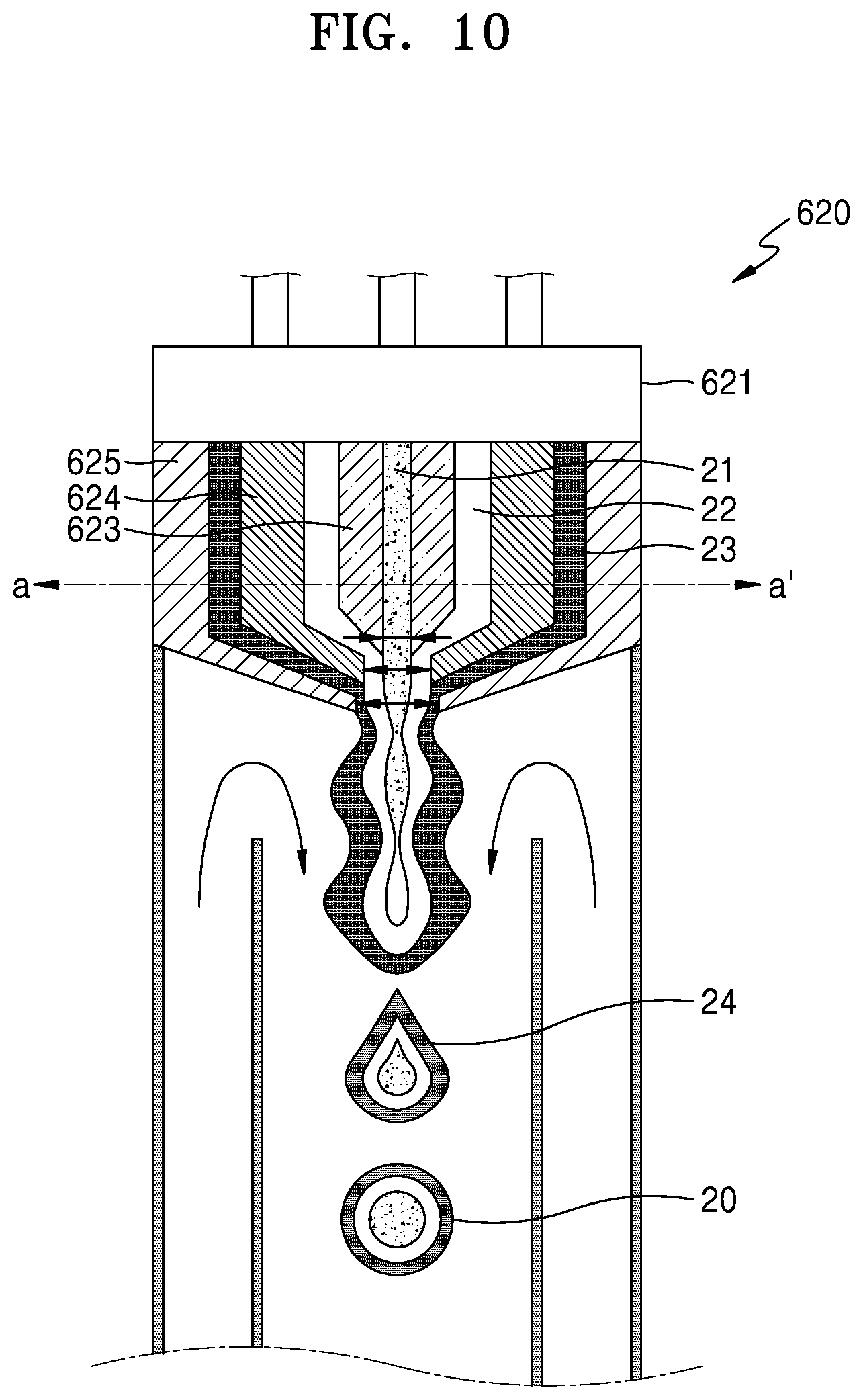 Patent US12096793 Figure 10 – Aerosol generating article comprising triple capsule and aerosol generating system using the same
