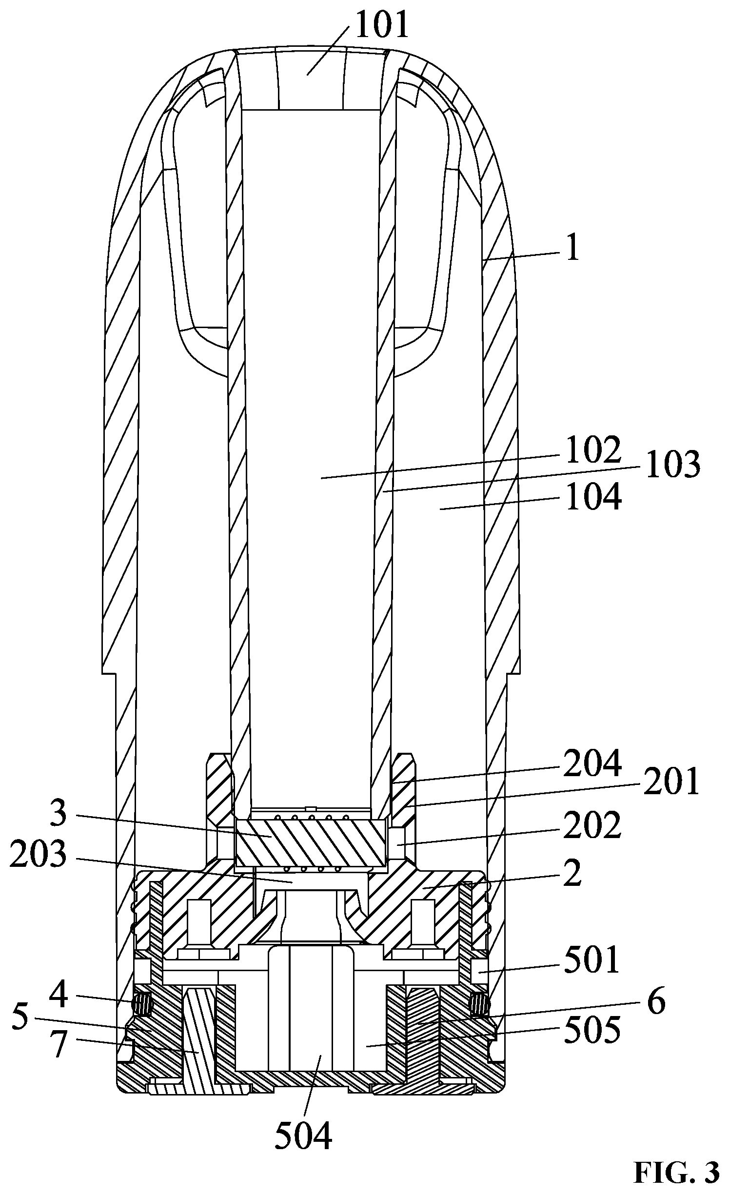 Patent US12096795 Figure 3 – Atomizer and electronic cigarette comprising the same