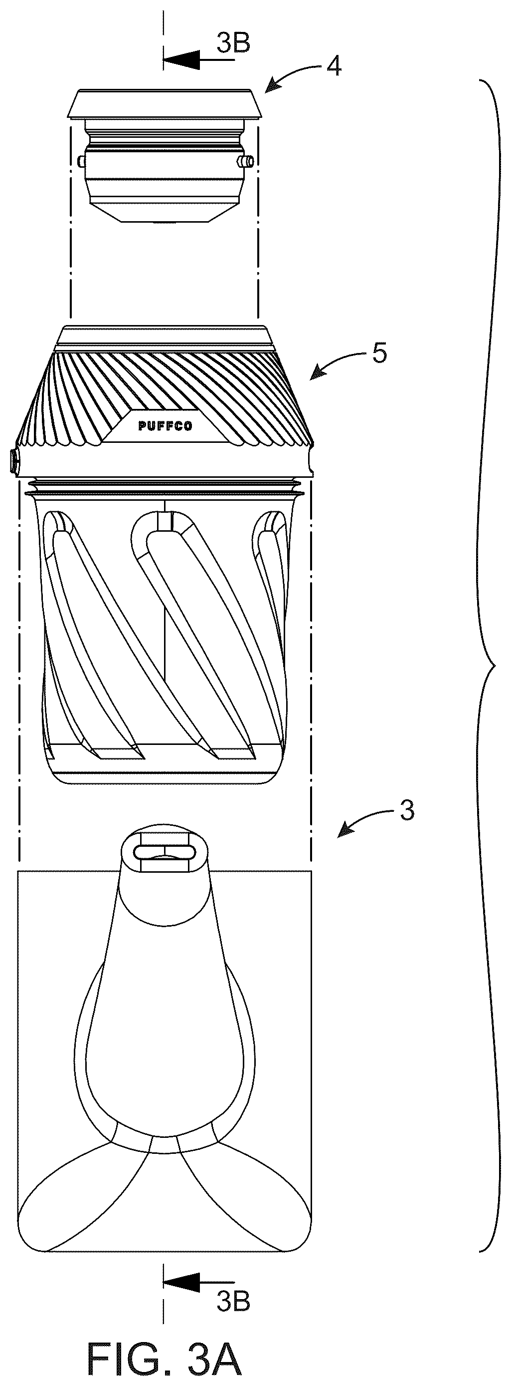 Patent US12096798 Figure 3 – Portable electronic vaporizer having removably attachable vaporization module, removably attachable base portion, and method
