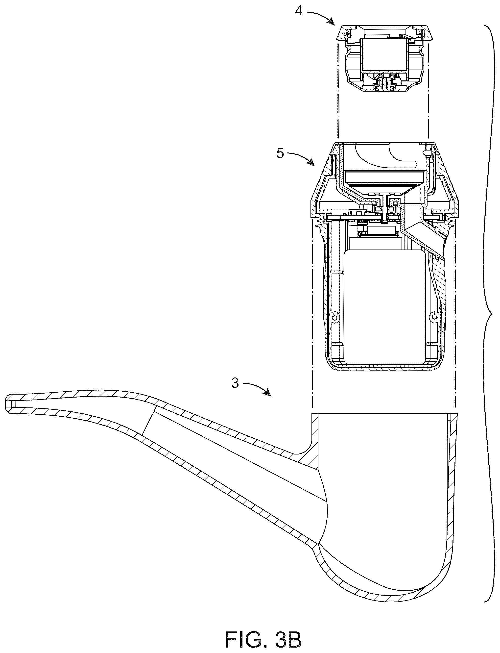 Patent US12096798 Figure 4 – Portable electronic vaporizer having removably attachable vaporization module, removably attachable base portion, and method