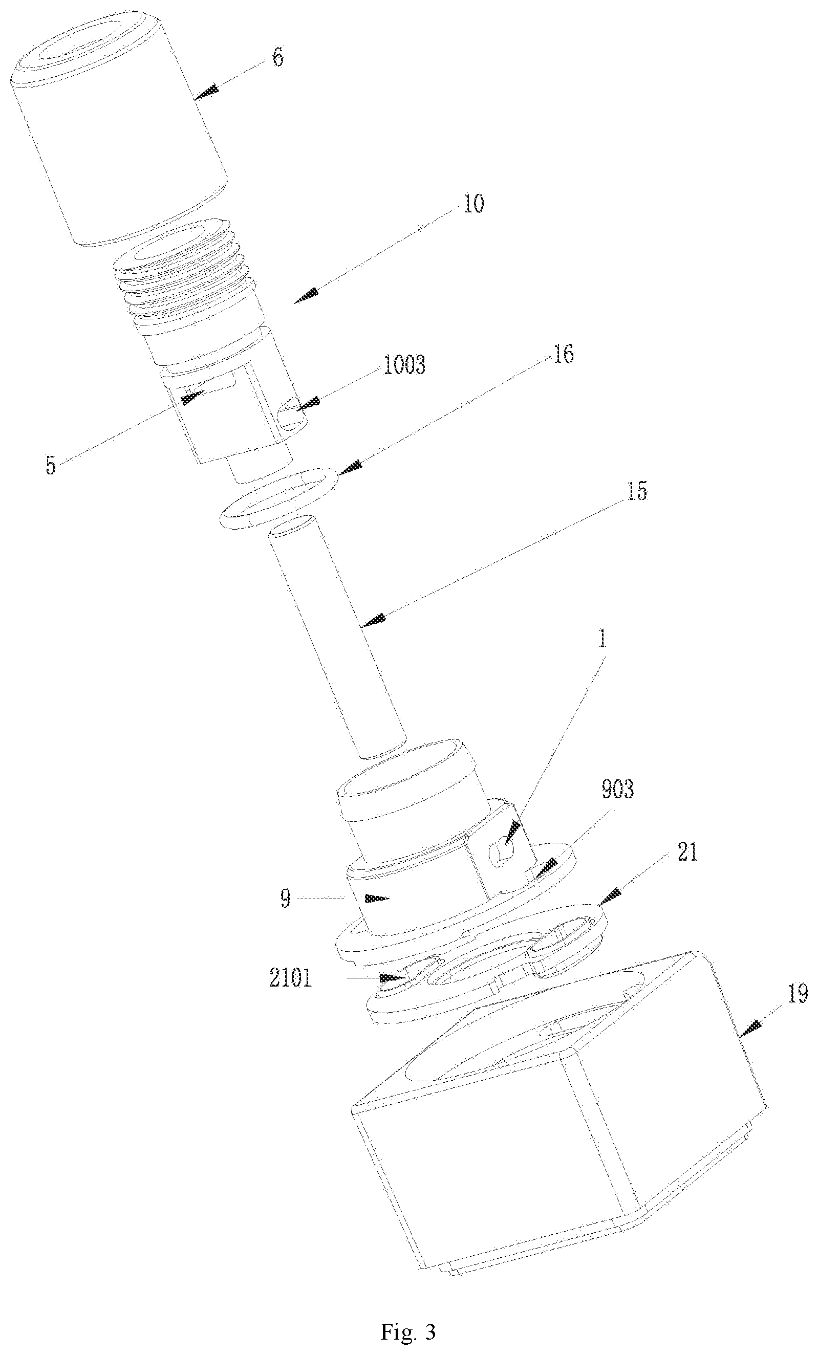 Patent US12096799 Figure 3 – Electronic cigarette atomizer and electronic cigarette