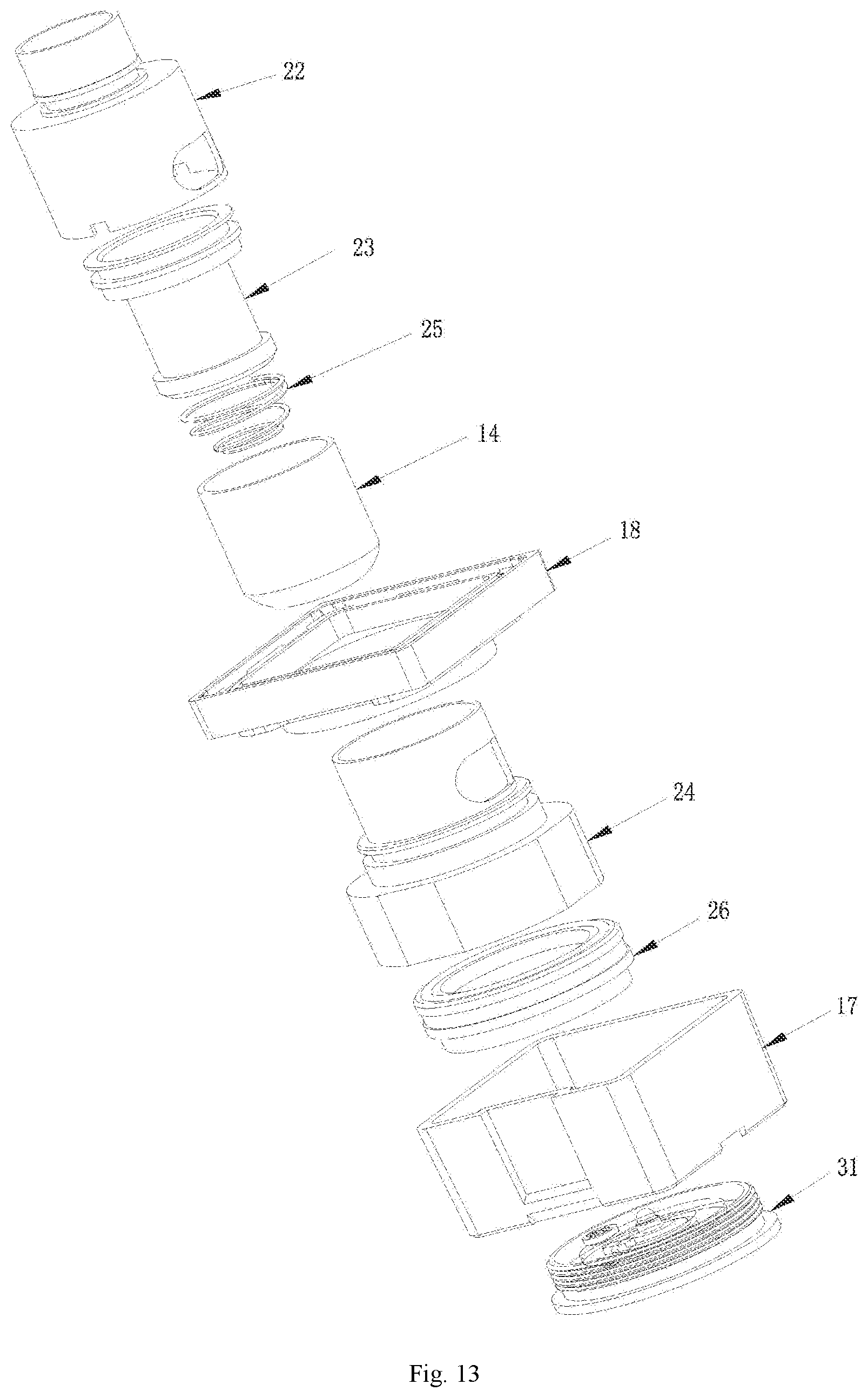 Patent US12096799 Figure 13 – Electronic cigarette atomizer and electronic cigarette