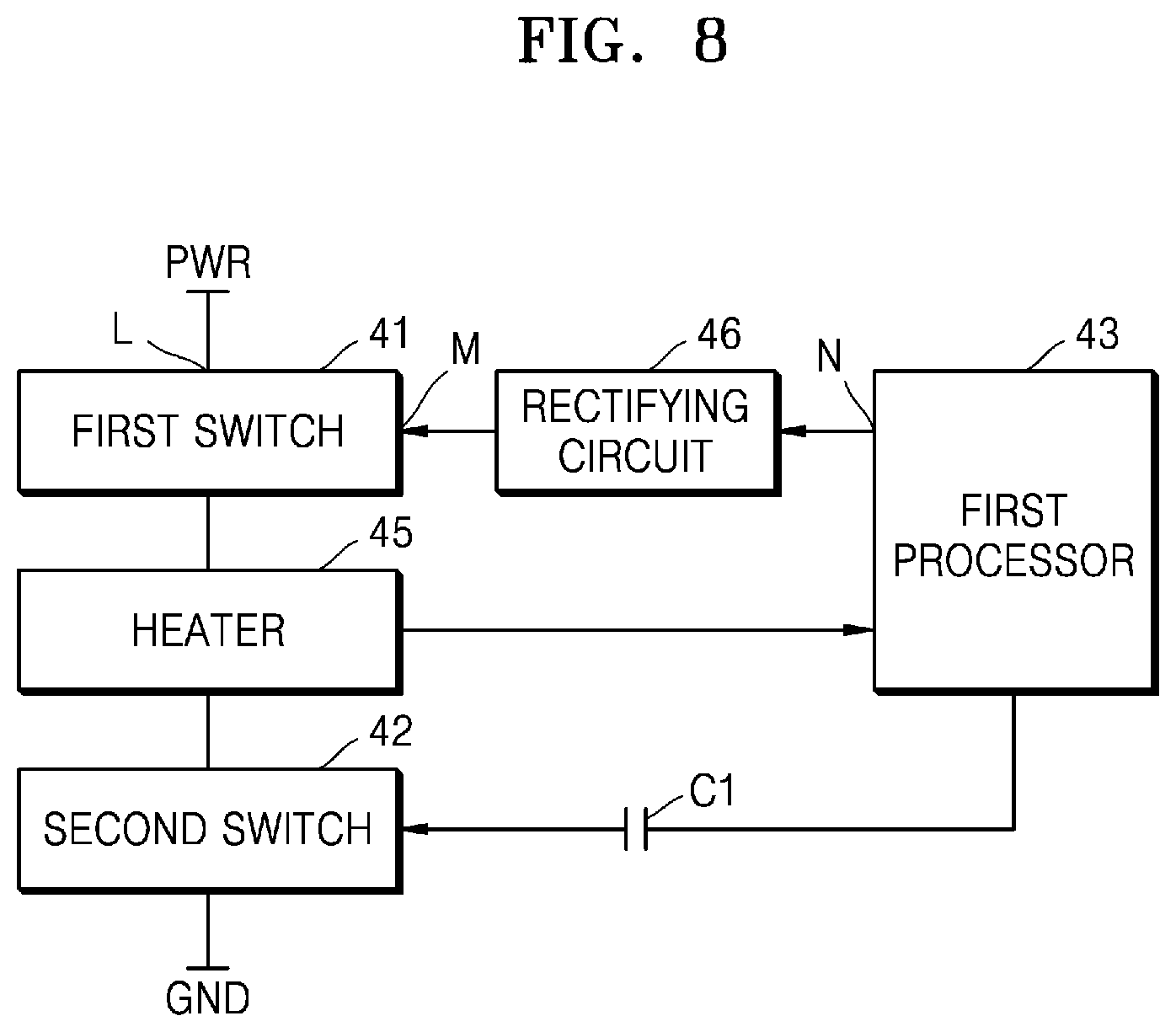 Patent US12096801 Figure 8 – Aerosol-generating device and method for blocking heater heat caused by erroneous operation