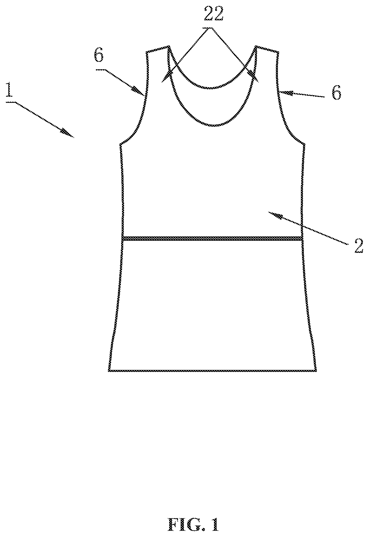 Patent US12096805 Figure 1 – Chest binder