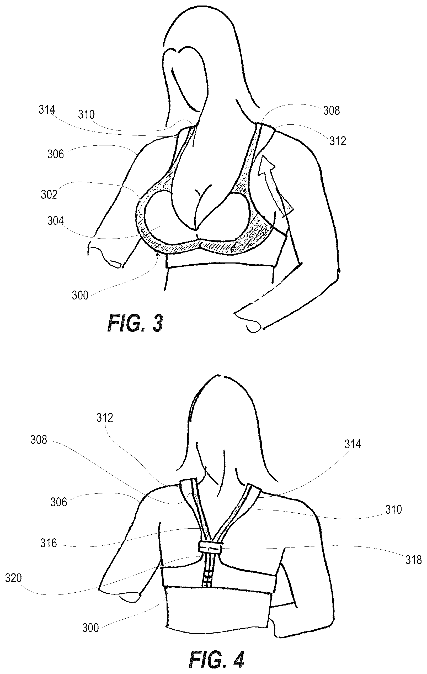 Patent US12096807 Figure 2 – Configurable support bra