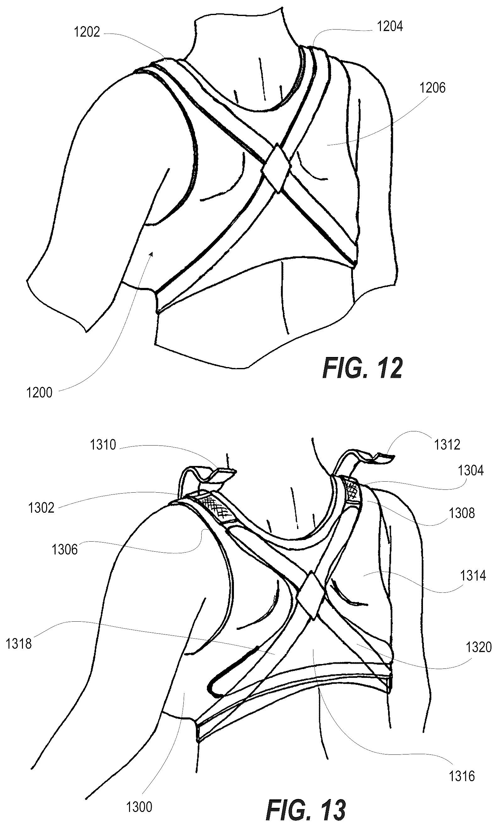 Patent US12096807 Figure 8 – Configurable support bra