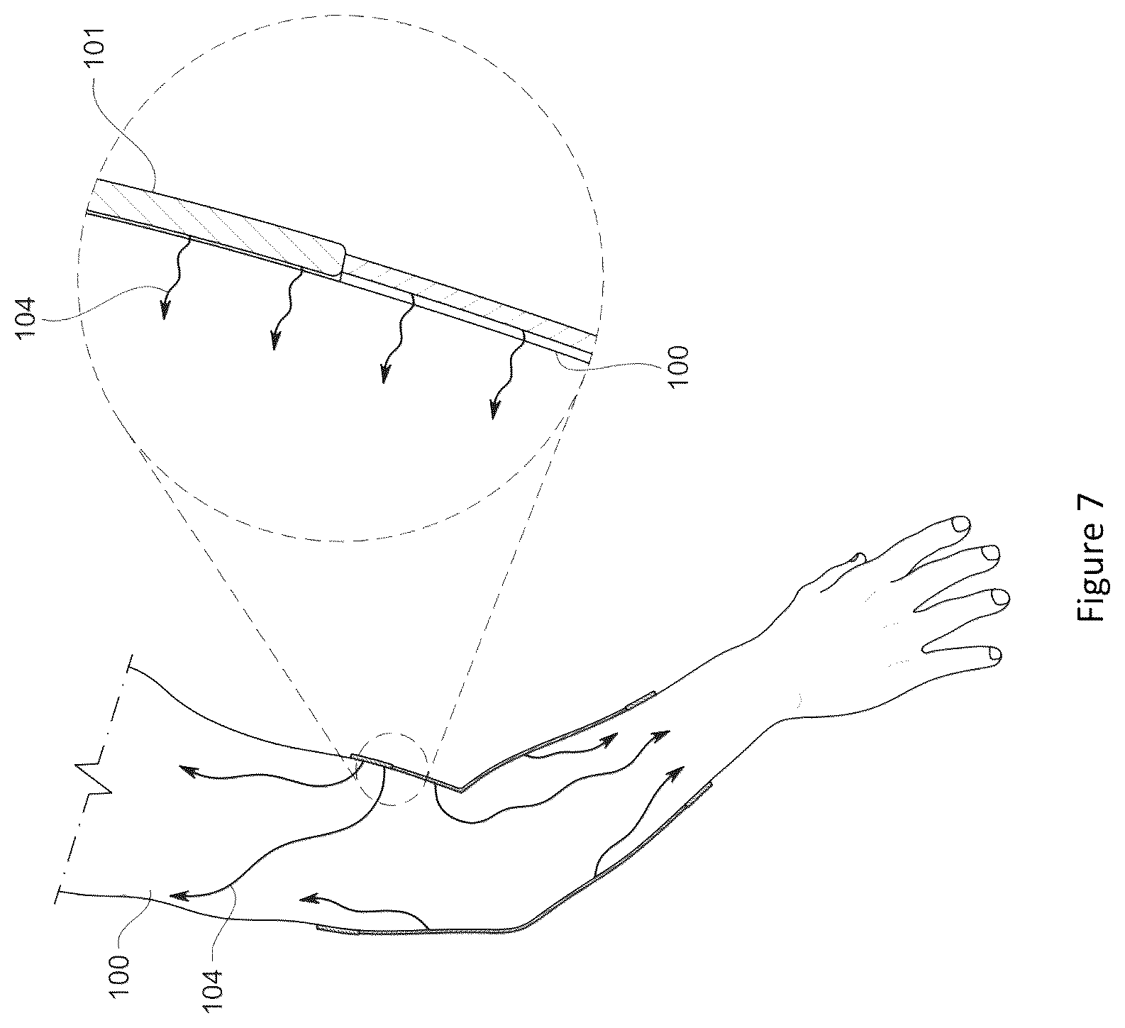 Patent US12096809 Figure 7 – Material and apparel that positively affect the health and wellbeing of a mammal