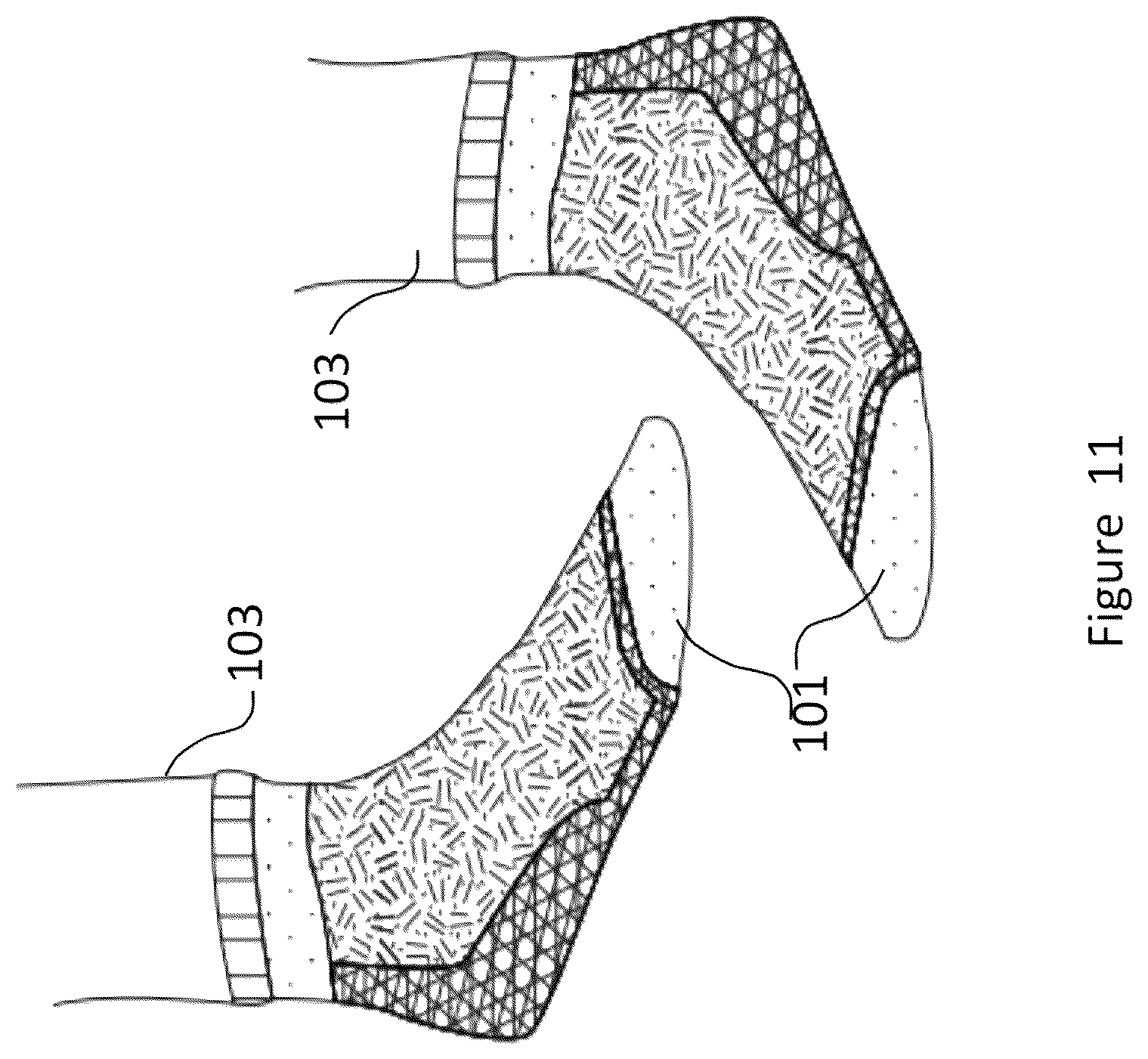 Patent US12096809 Figure 11 – Material and apparel that positively affect the health and wellbeing of a mammal