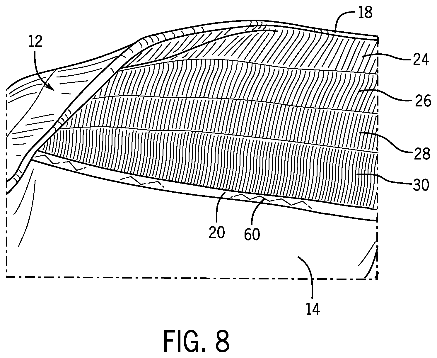 Patent US12096811 Figure 7 – Sportswear garment with seamless multi-tiered compression waistband