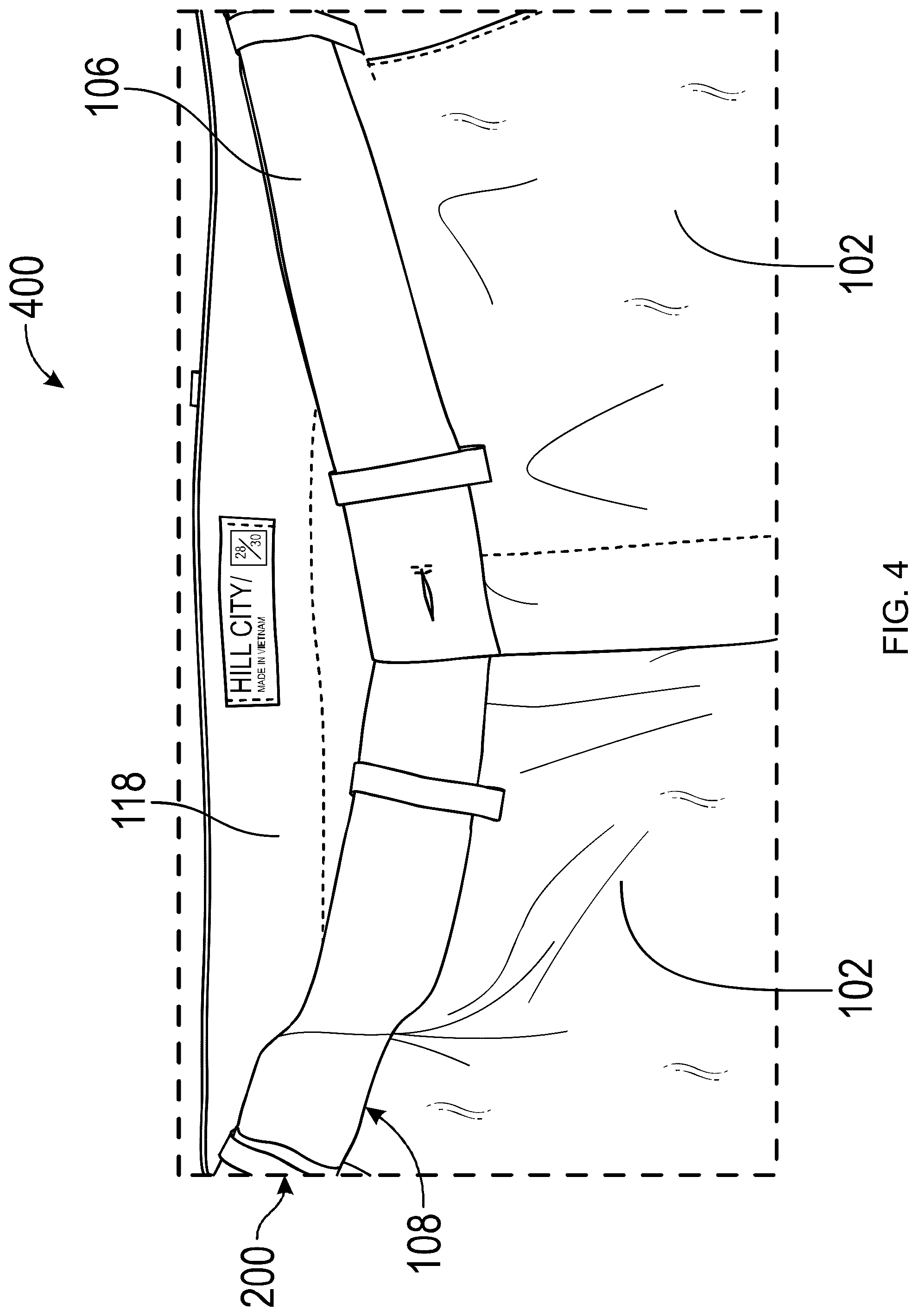 Patent US12096812 Figure 4 – Waistband construction