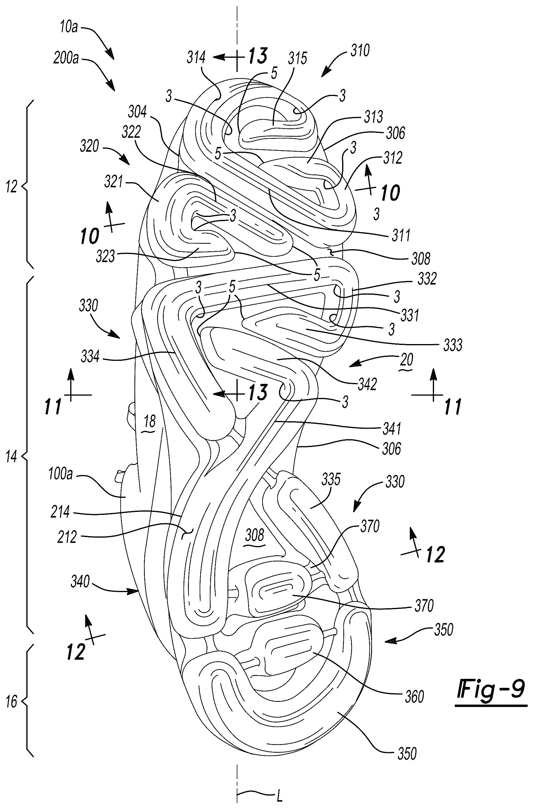 Patent US12096818 Figure 7 – Sole structure for article of footwear