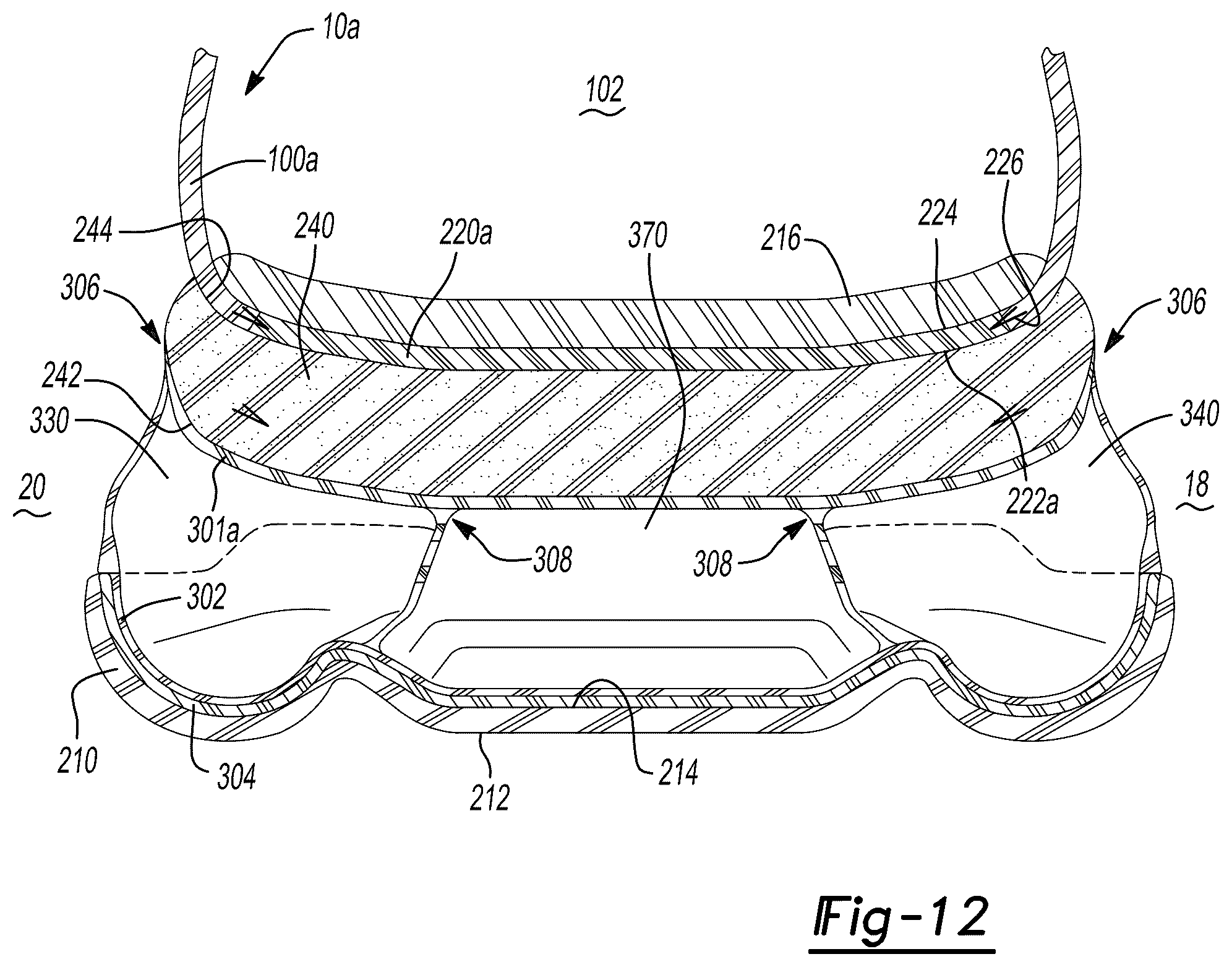 Patent US12096818 Figure 9 – Sole structure for article of footwear