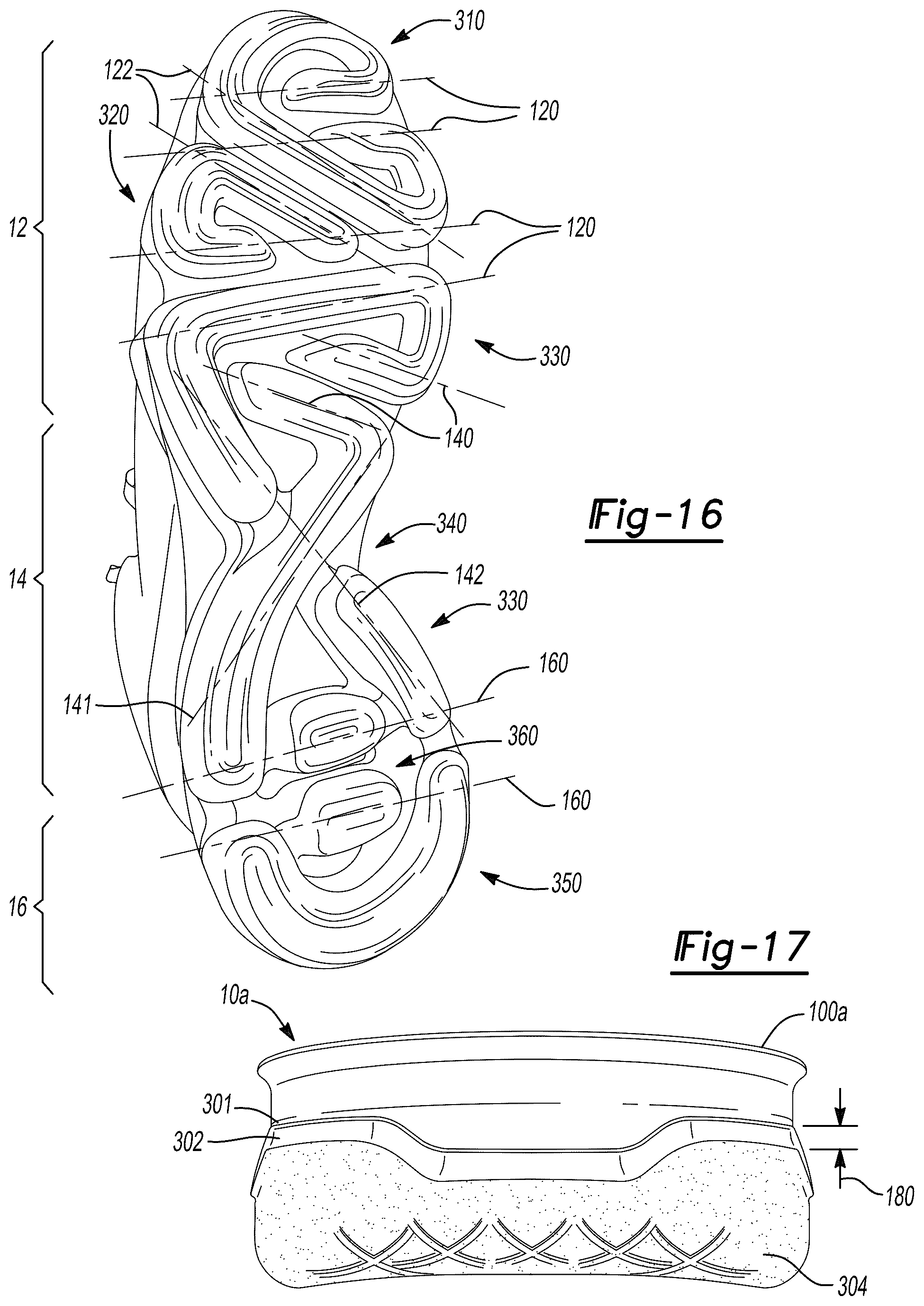 Patent US12096818 Figure 12 – Sole structure for article of footwear