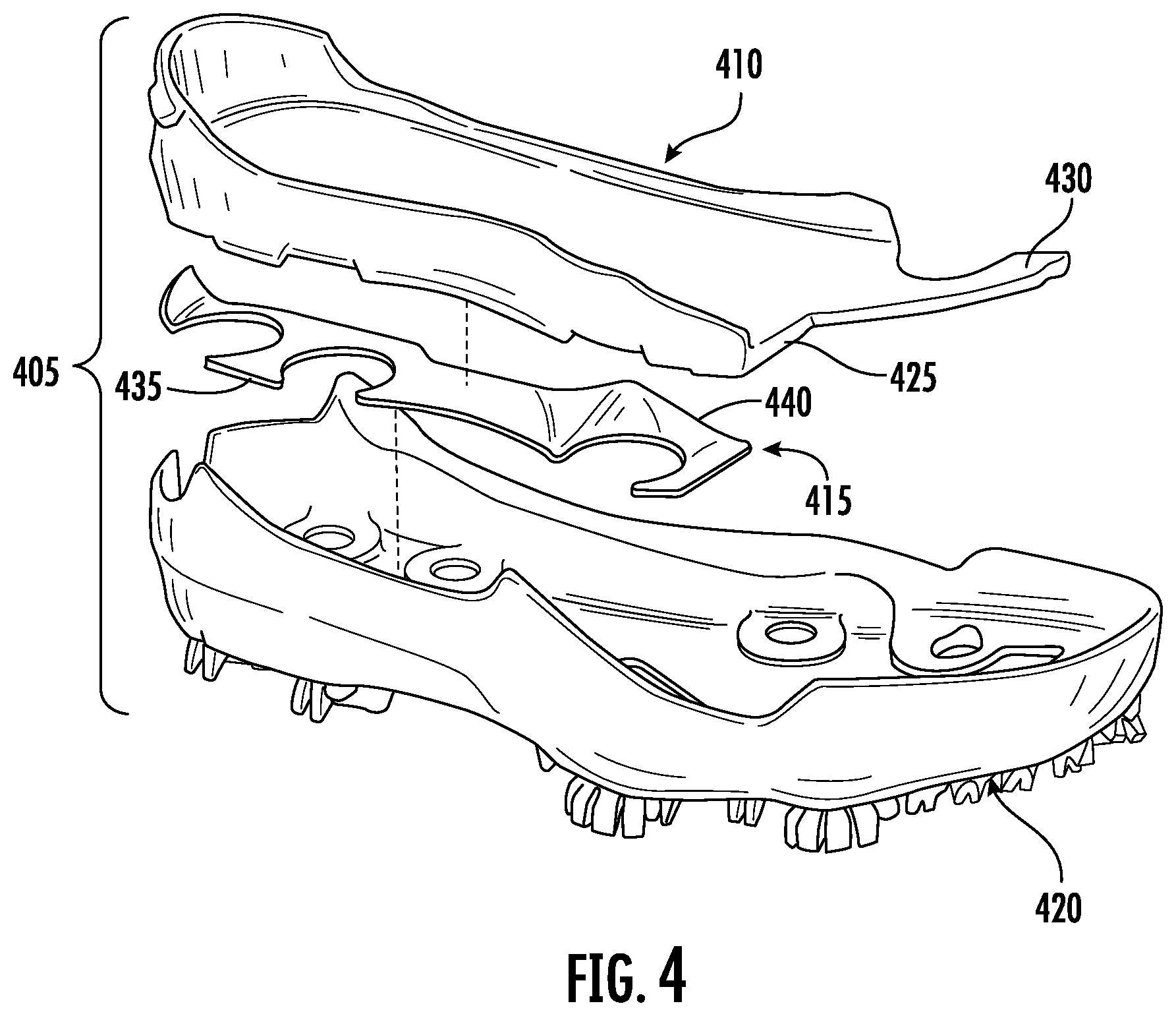 Patent US12096823 Figure 5 – Article of footwear