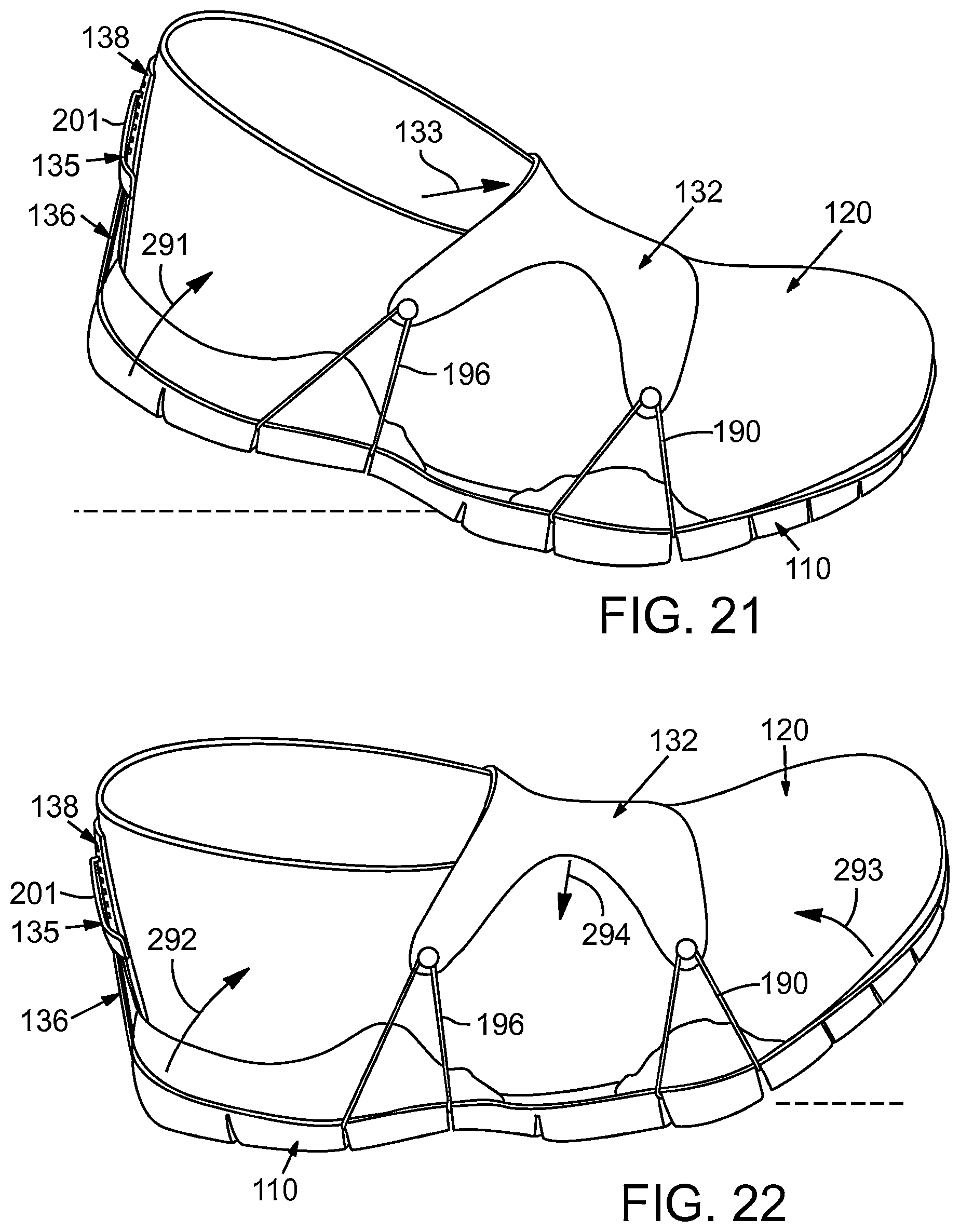 Patent US12096824 Figure 12 – Article of footwear with adjustable fitting system
