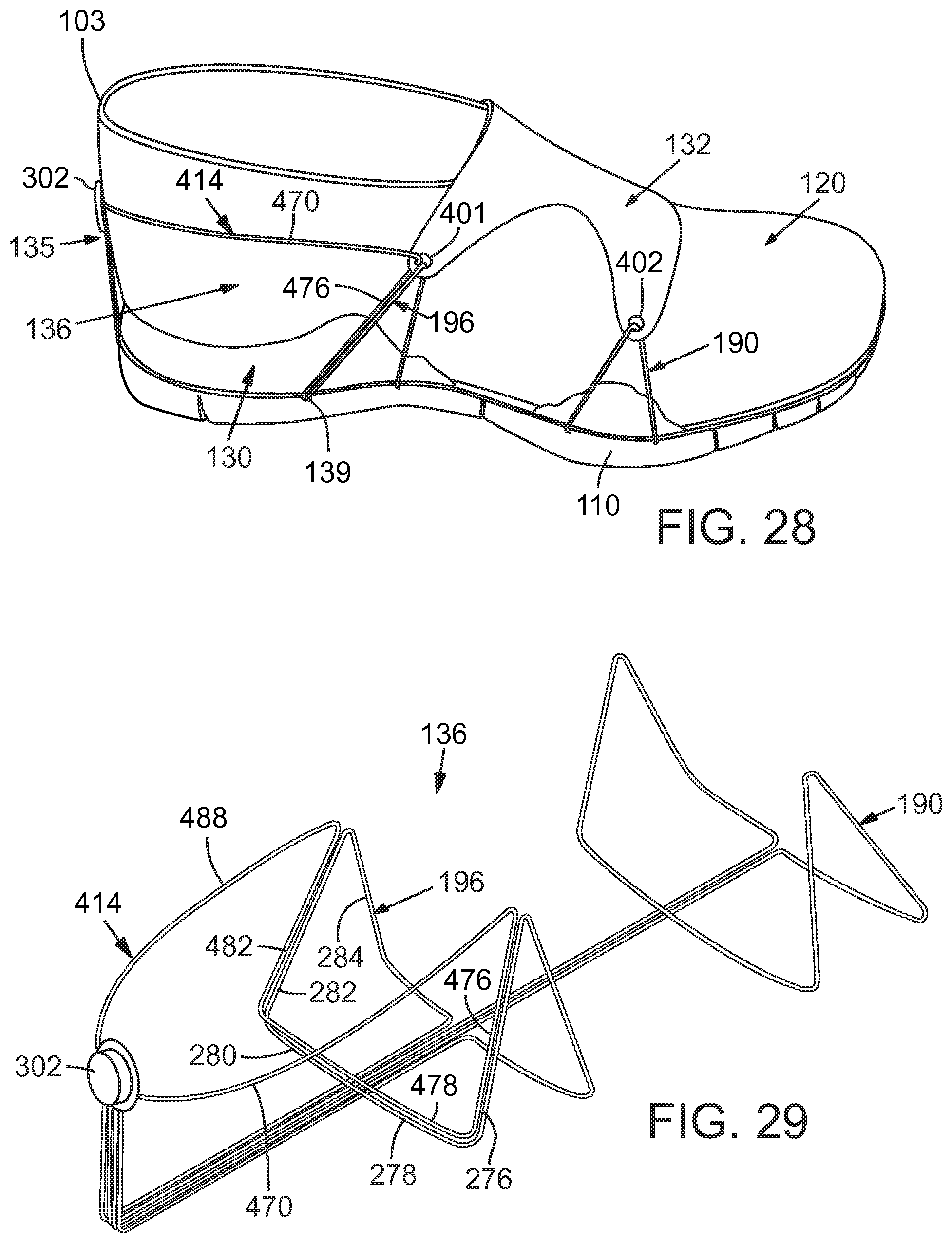 Patent US12096824 Figure 15 – Article of footwear with adjustable fitting system