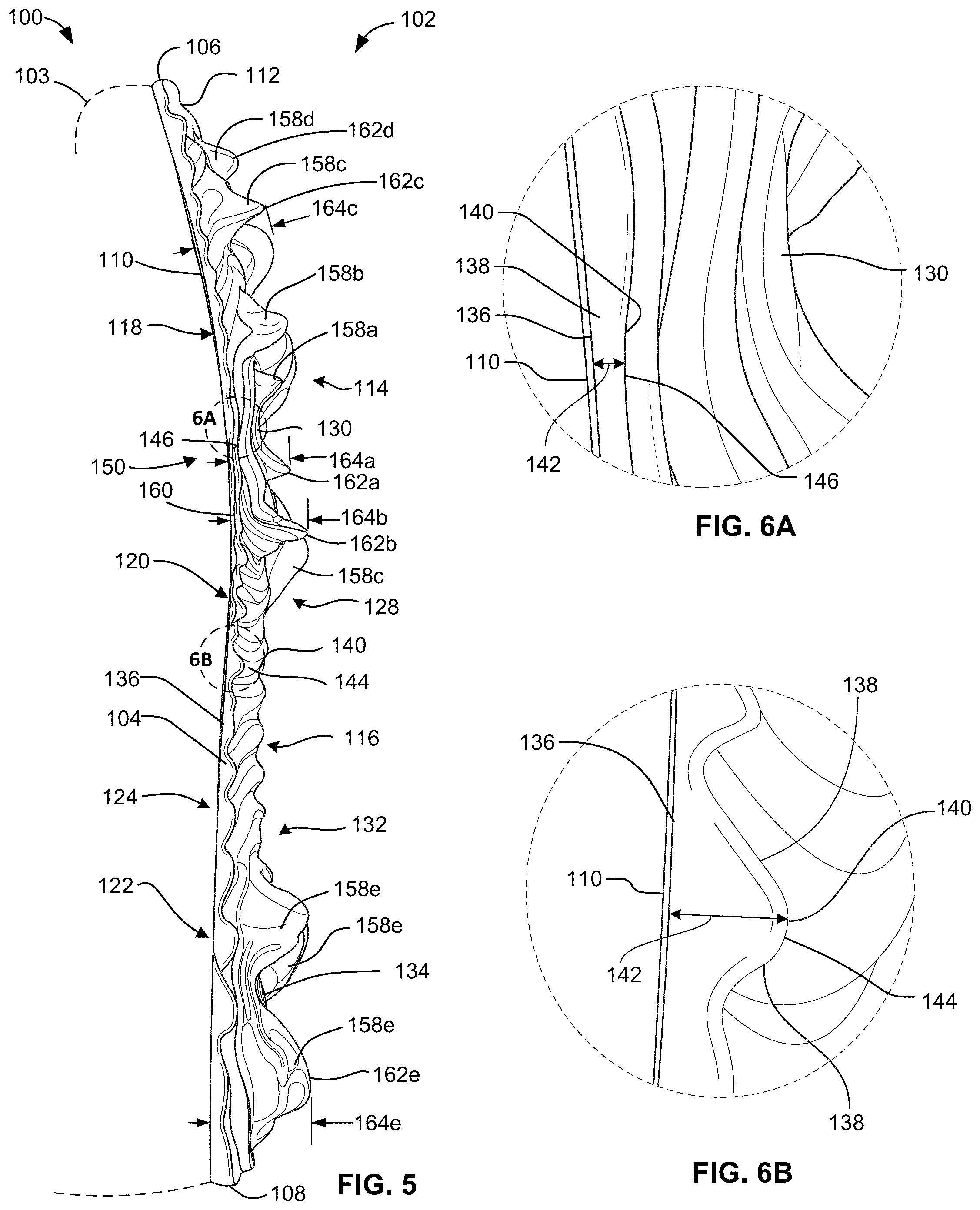 Patent US12096825 Figure 5 – Outsole pattern for an article of footwear